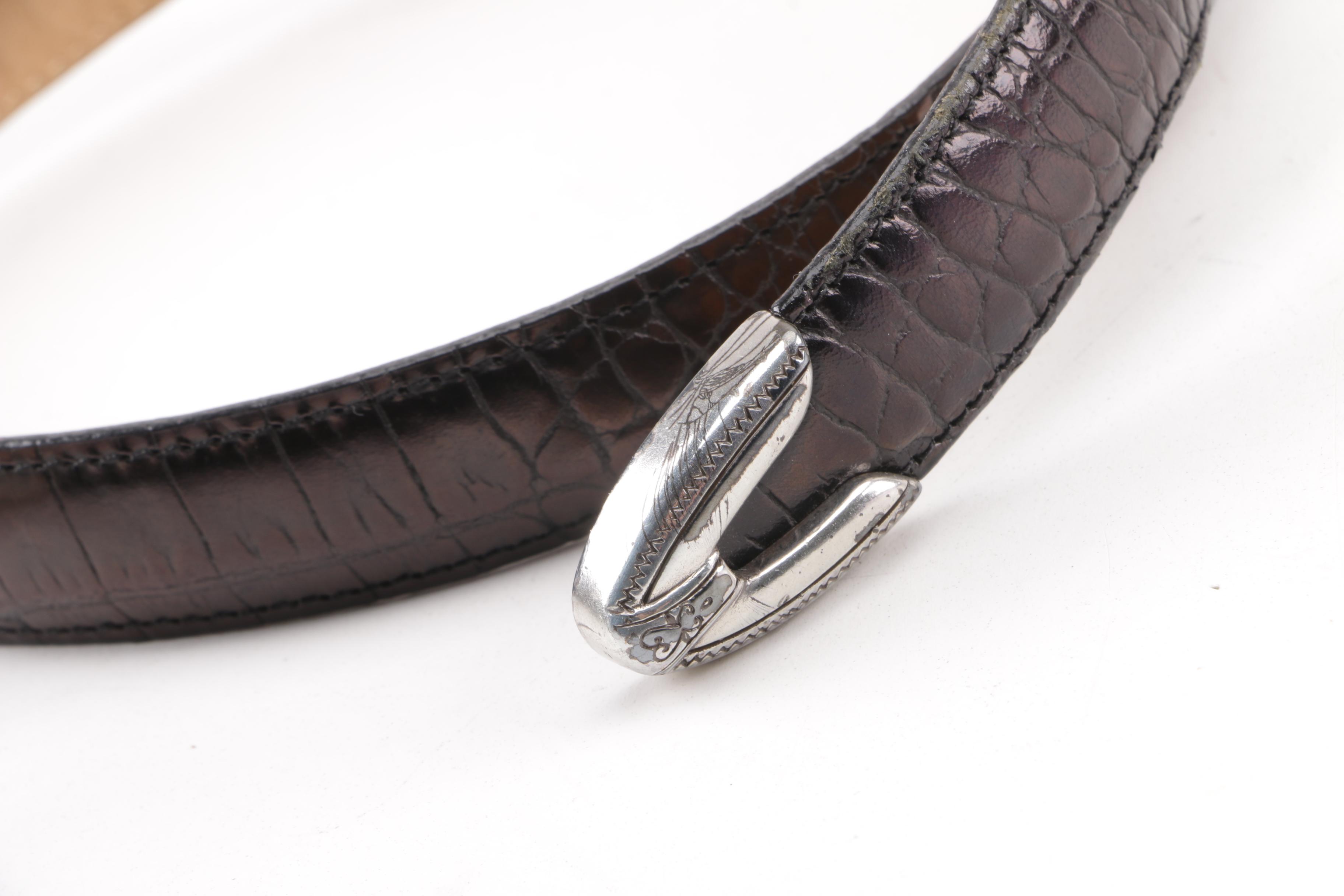 Women's Brighton Leather and Patent Leather Belts