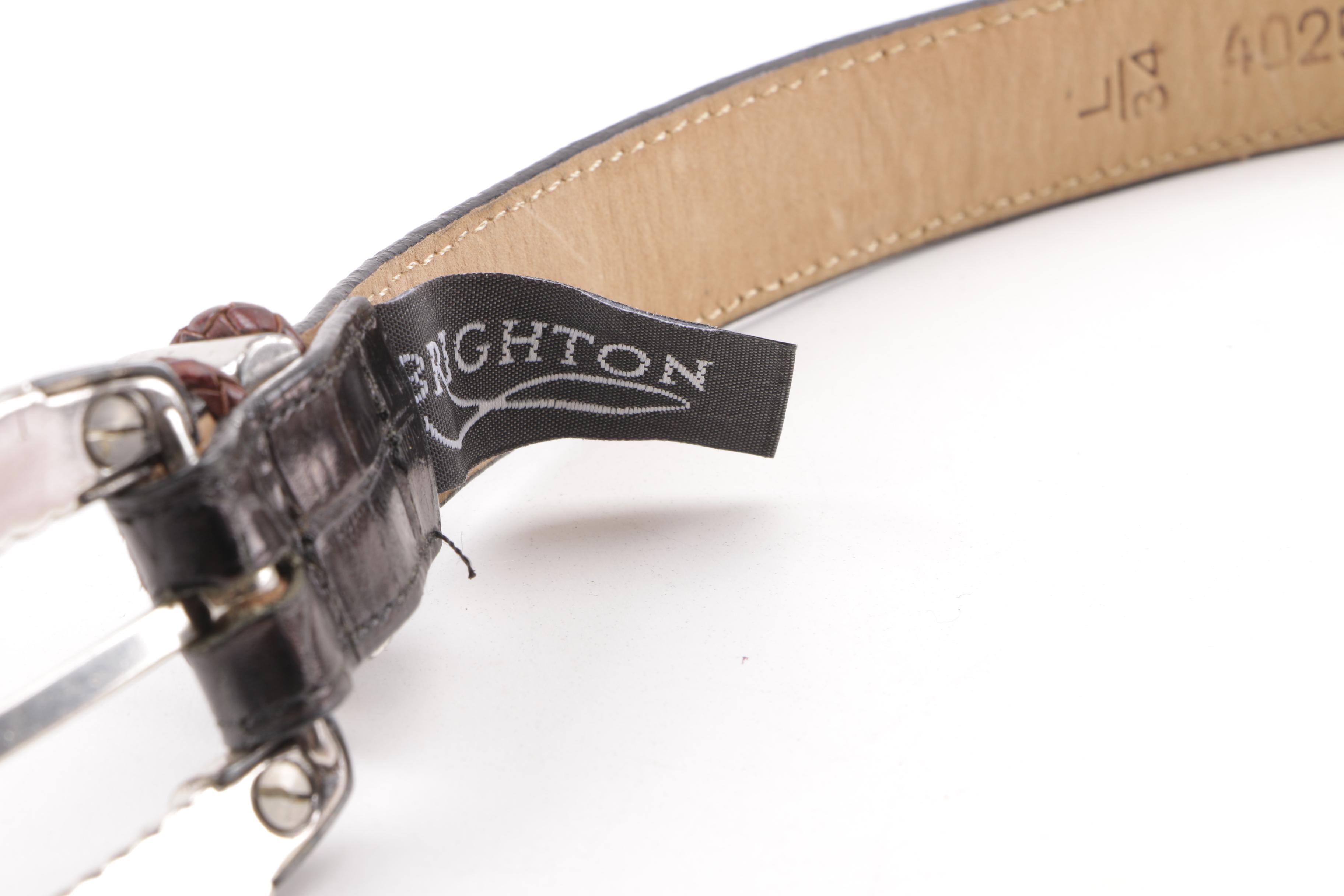Women's Brighton Leather and Patent Leather Belts