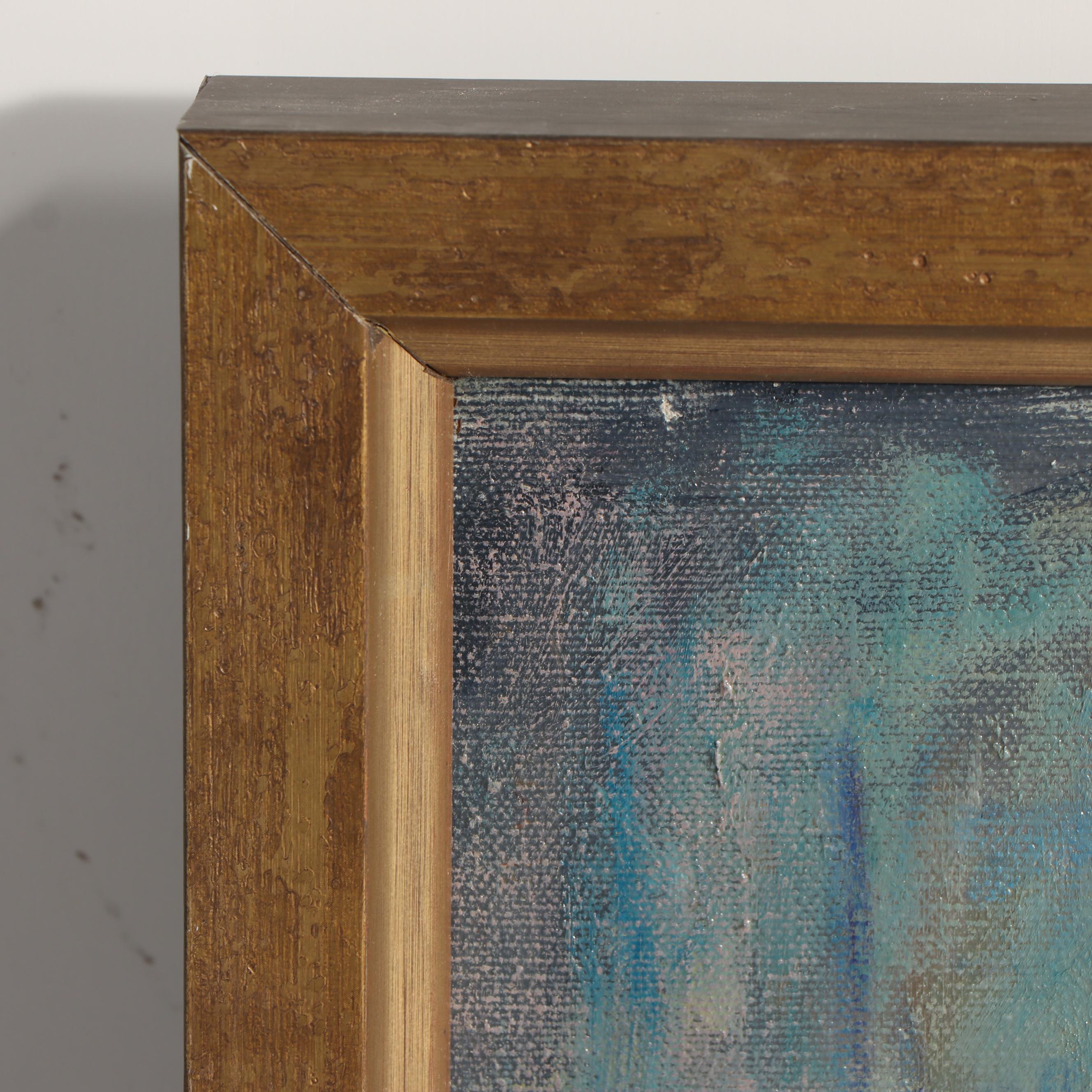 Mid 20th Century Figure Study Oil Painting