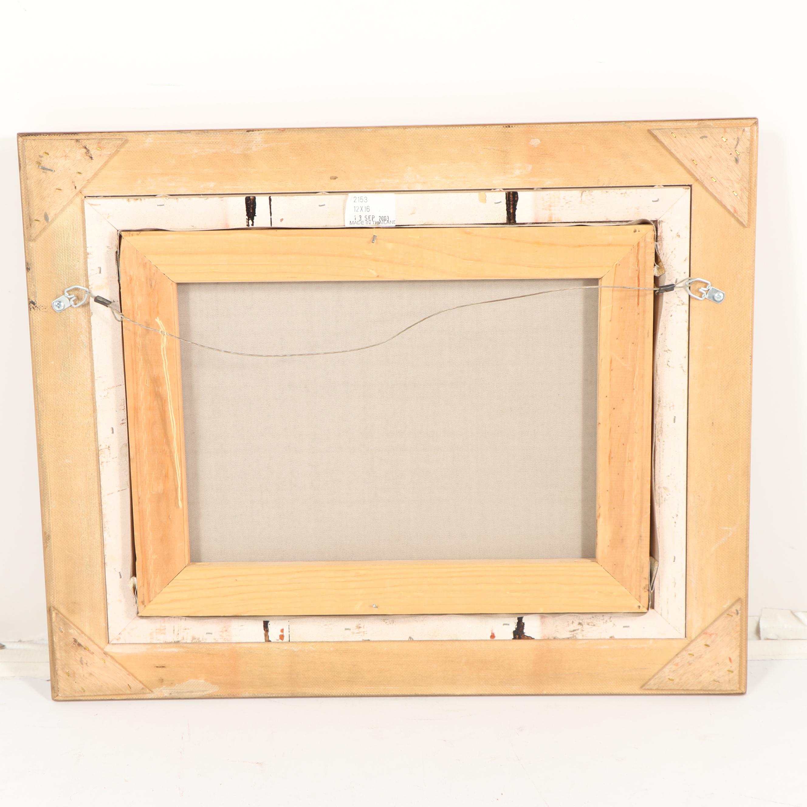 Embellished Giclée of Port Scene