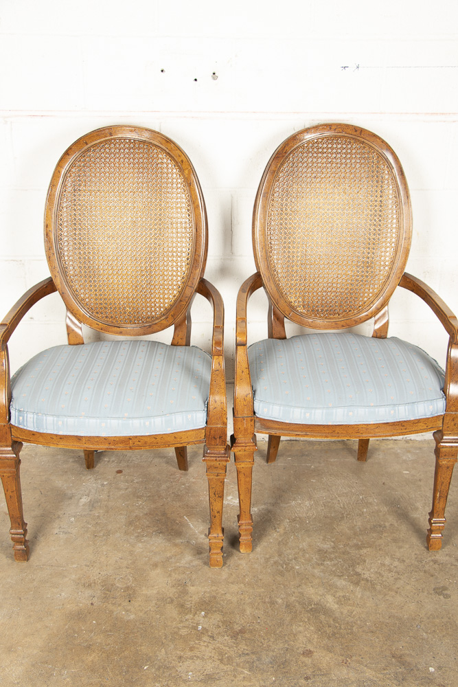 Louis XVI Style Pecan "Francesca" Dining Set by Drexel, 20th Century