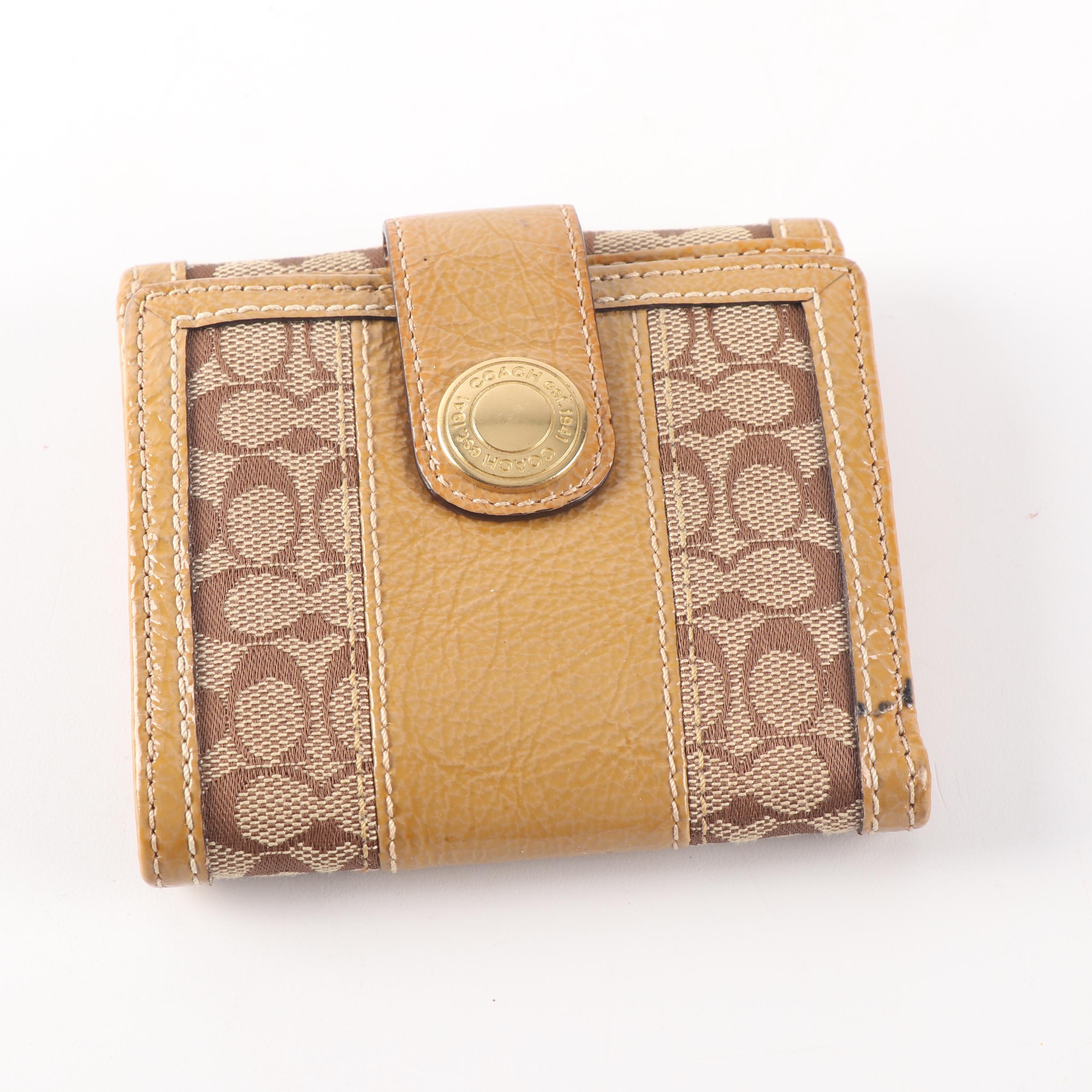 Coach Signature Canvas Tote and Wallet