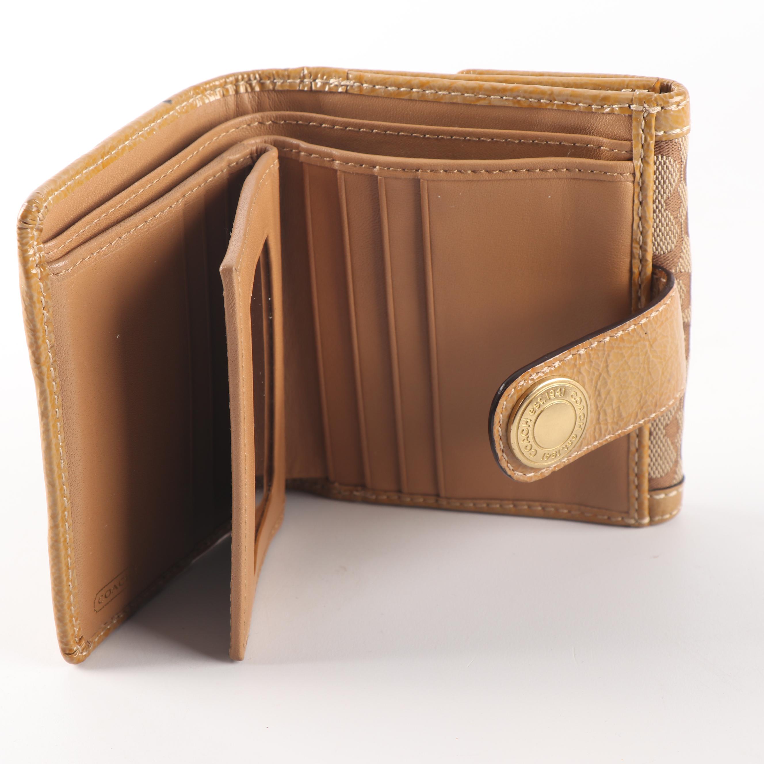 Coach Signature Canvas Tote and Wallet