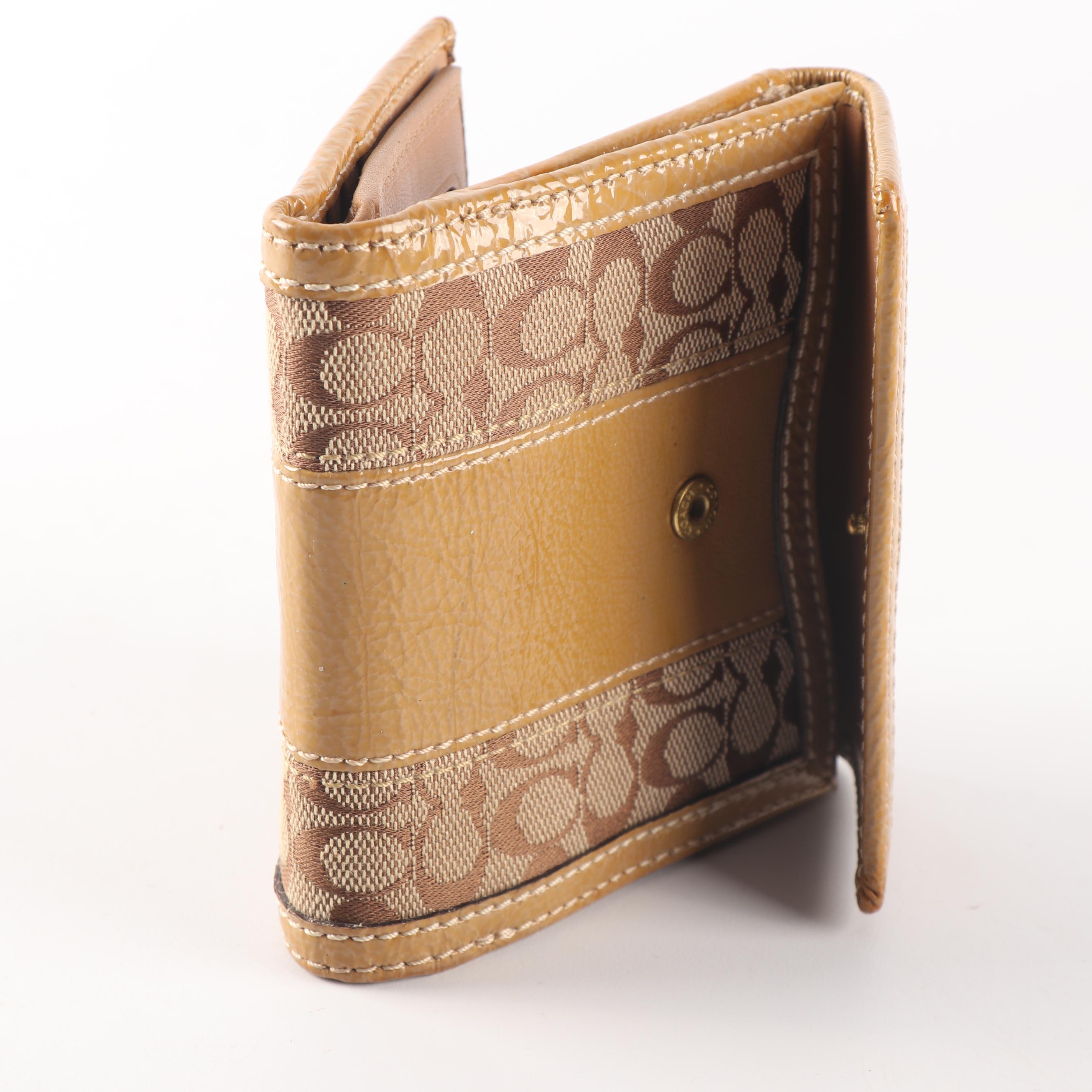 Coach Signature Canvas Tote and Wallet