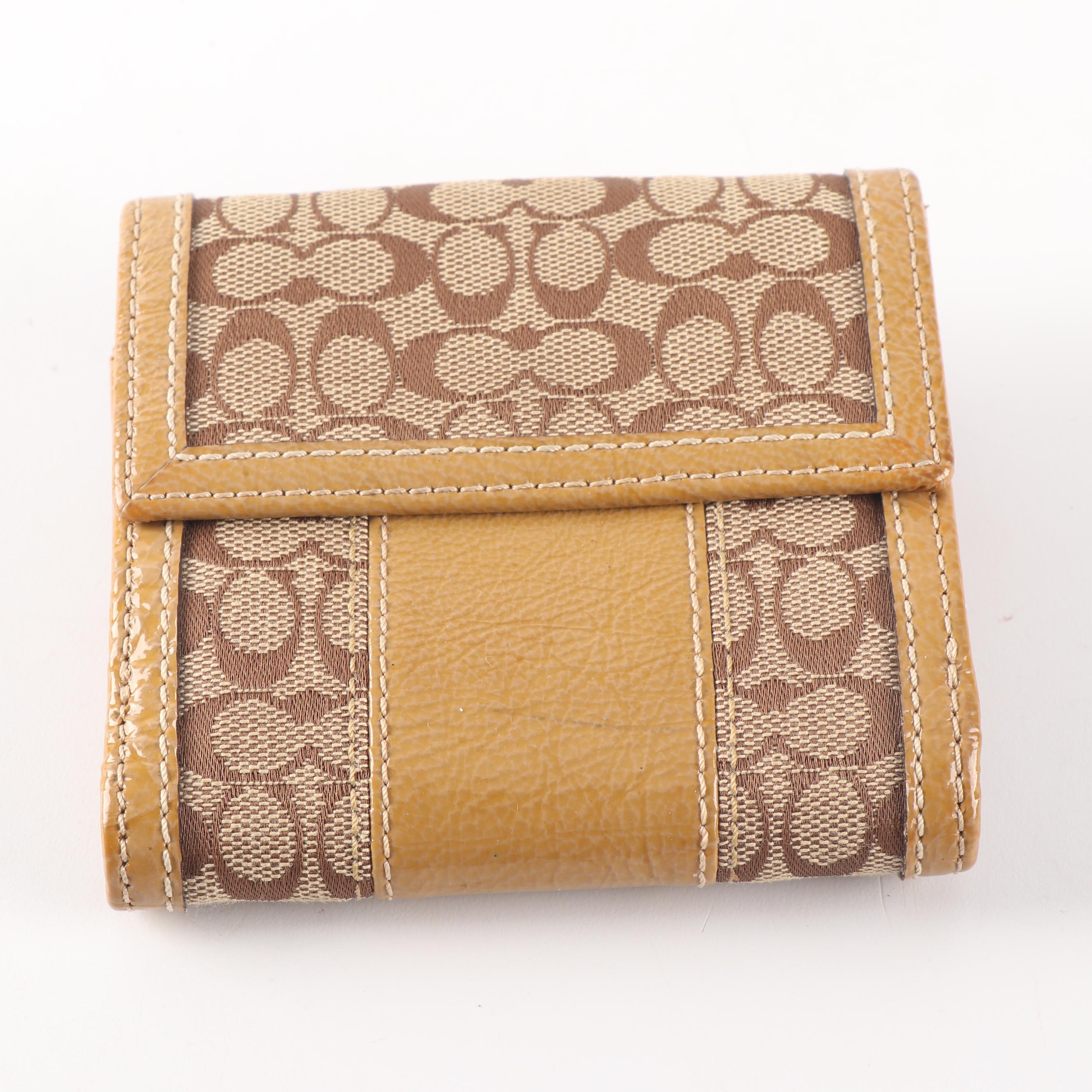 Coach Signature Canvas Tote and Wallet