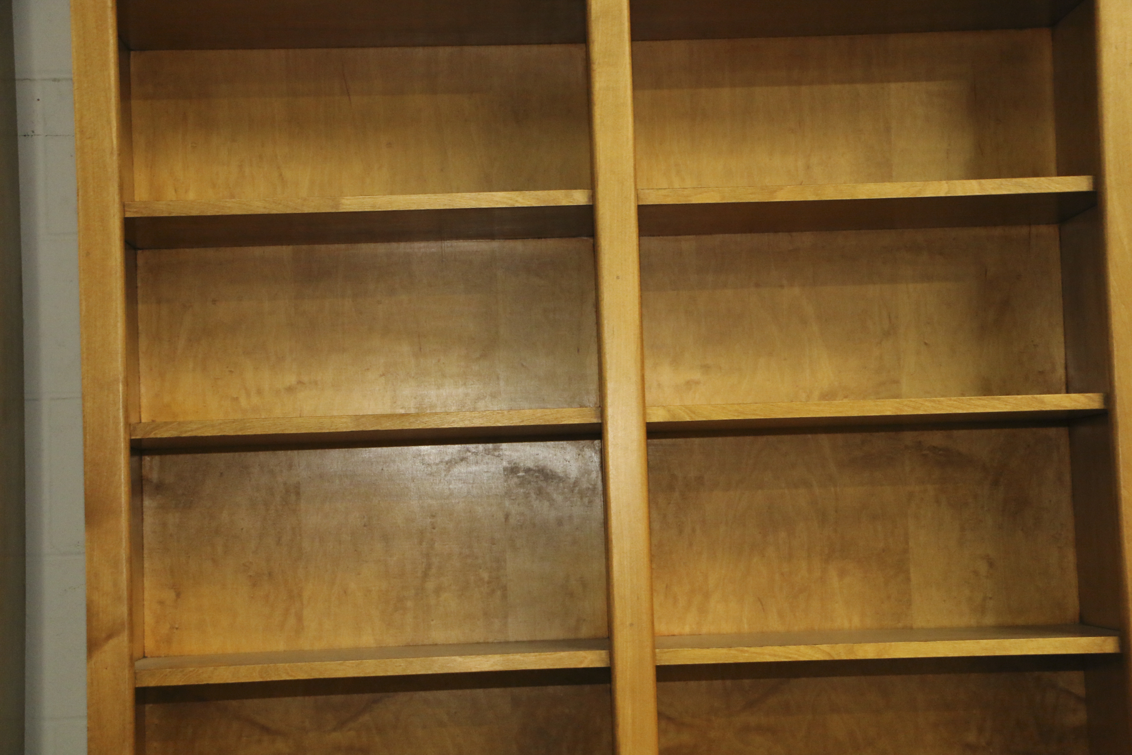 Contemporary Maple Finish Bookcases