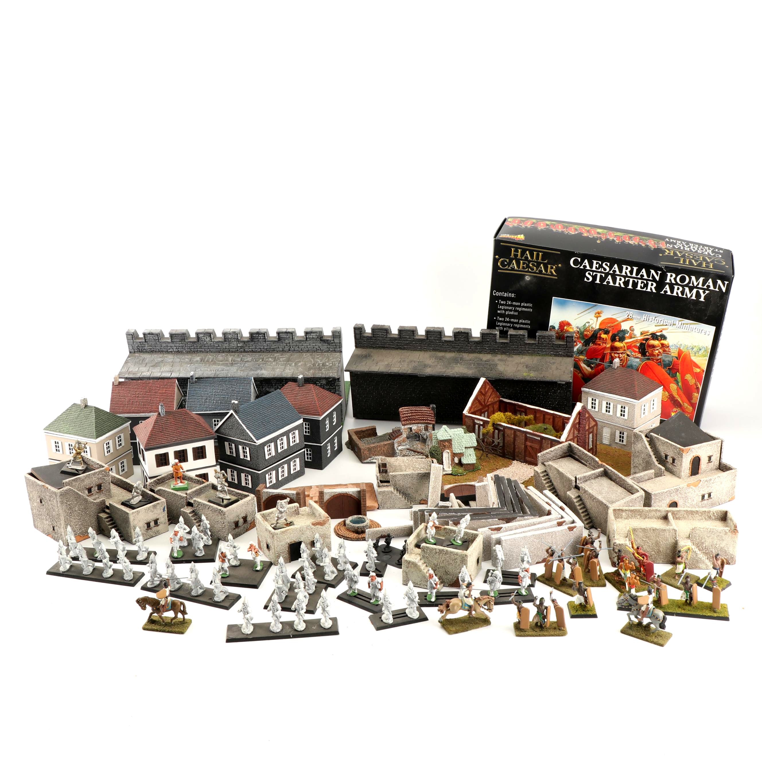 Miniature Houses, Roads, Terrain and Toy Soldiers