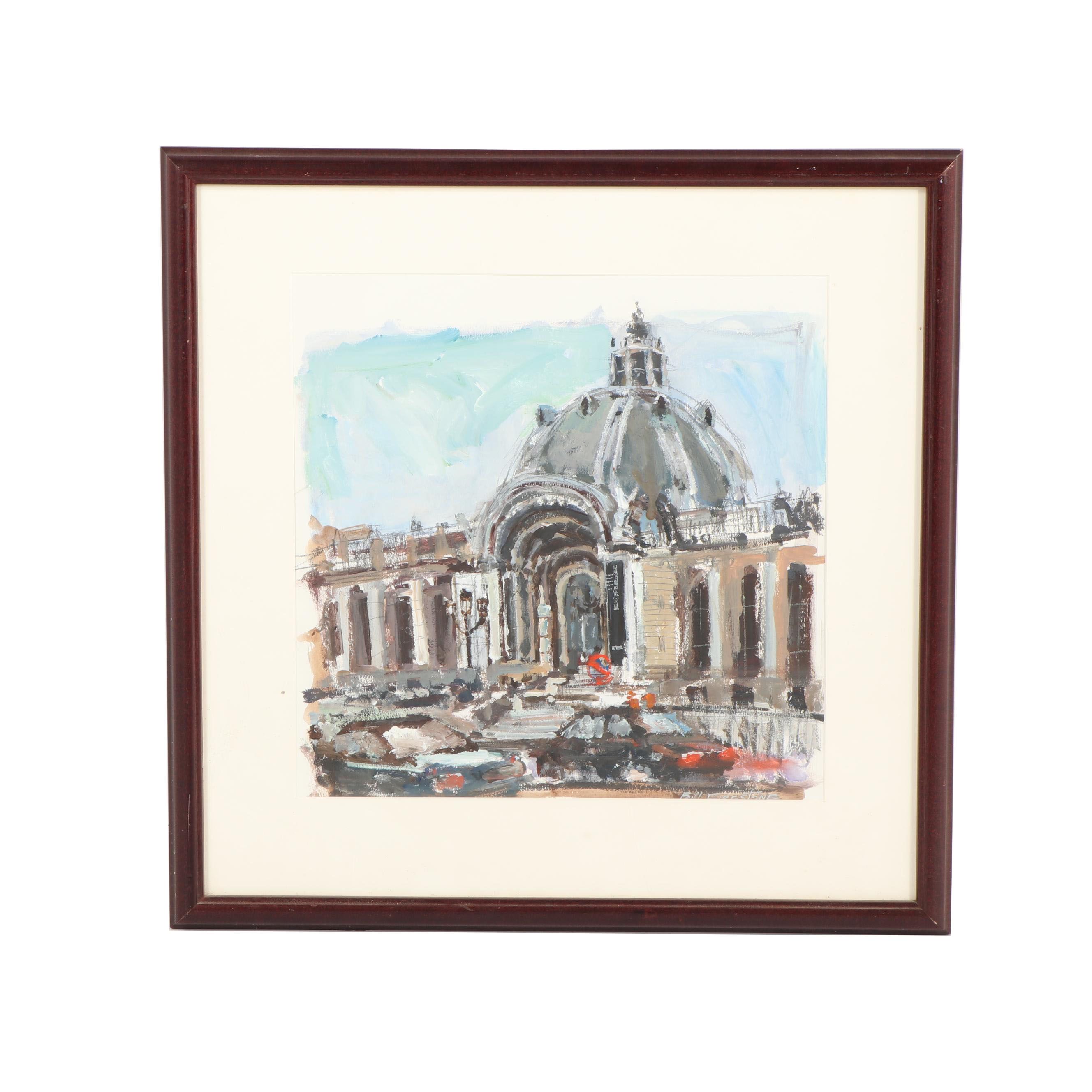 Bill Firestone Acrylic Painting "Petit Palais"