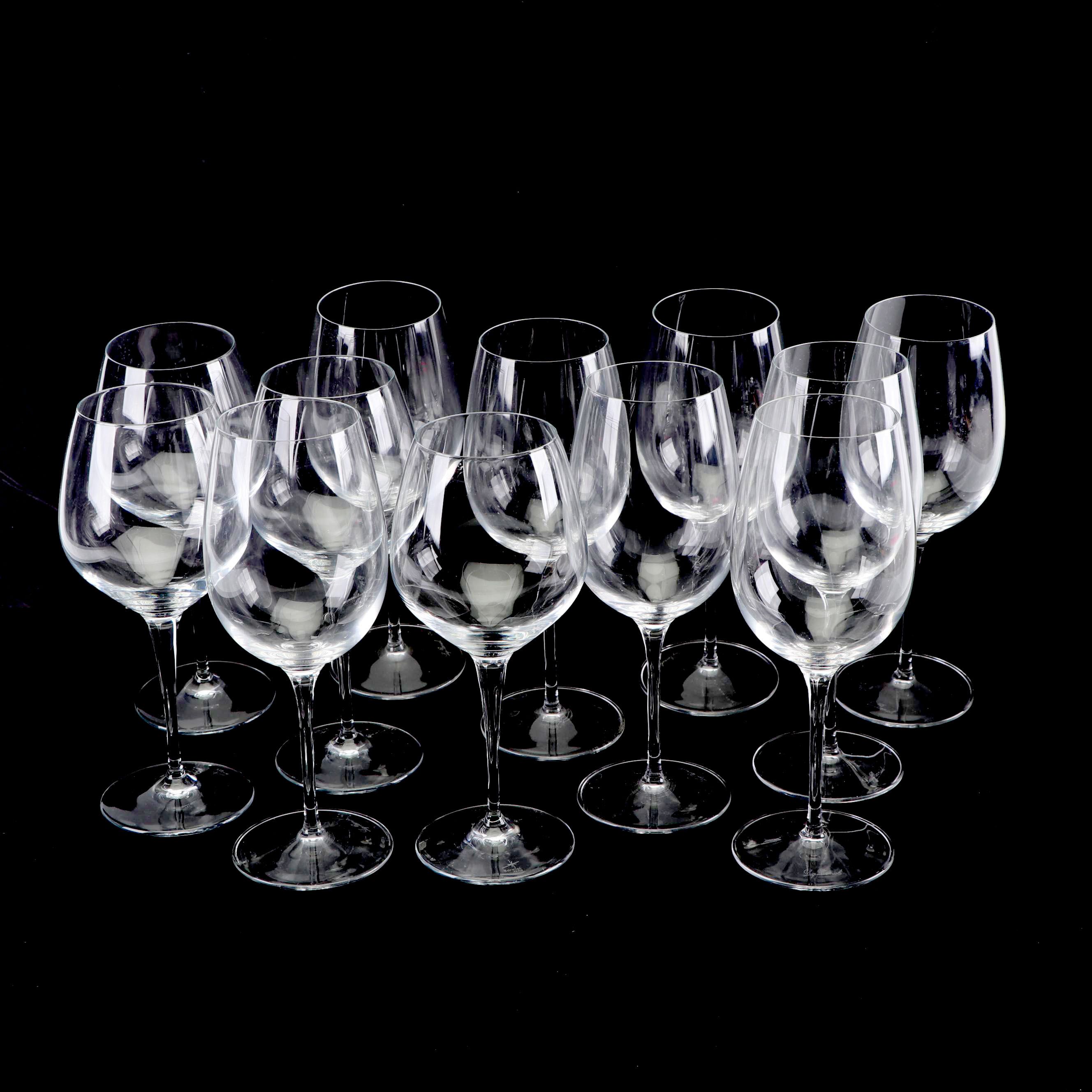 Contemporary Luigi Bormioli "Crescendo" Wine Glasses
