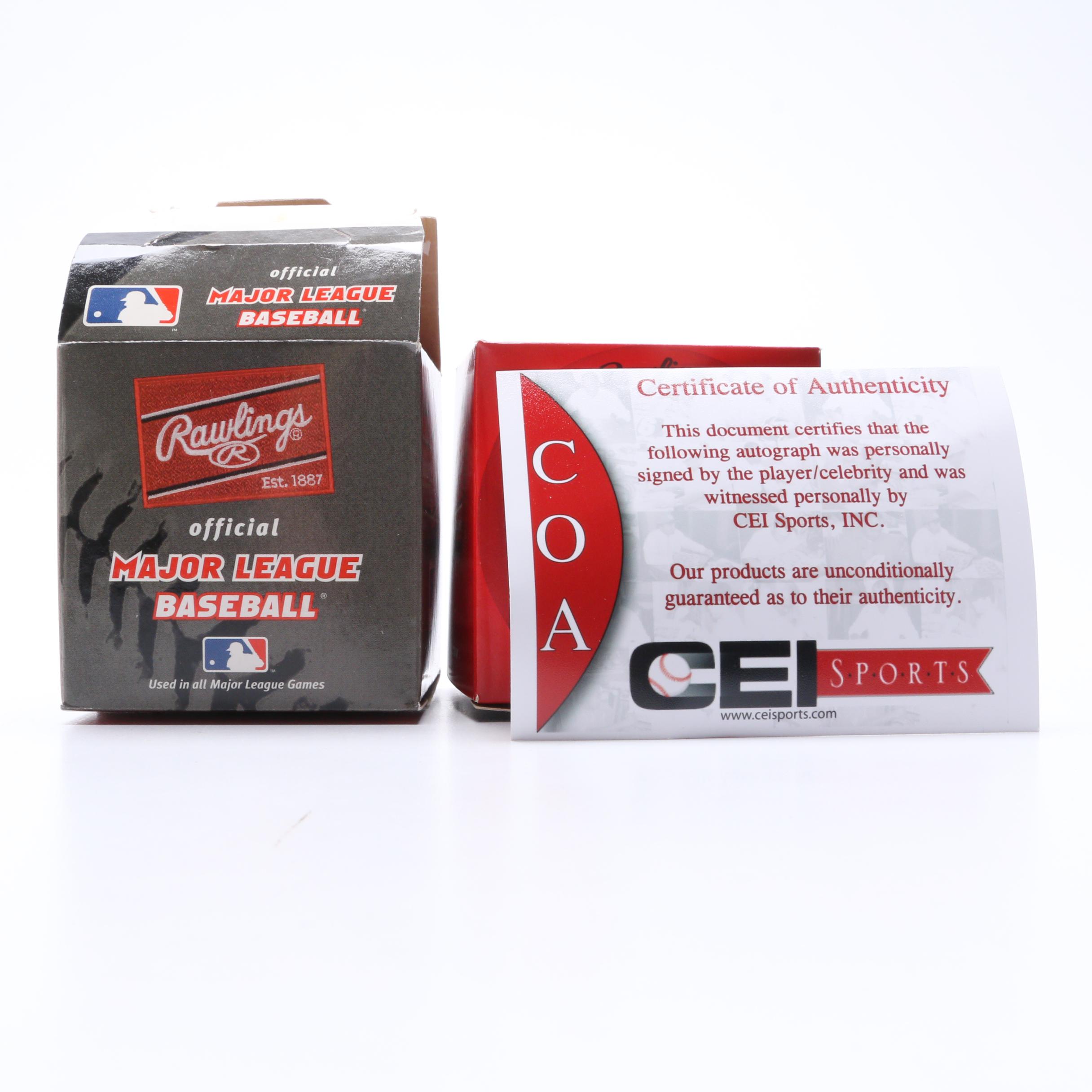 Chris Sabo and Jose Rijo Signed Baseballs  COAs