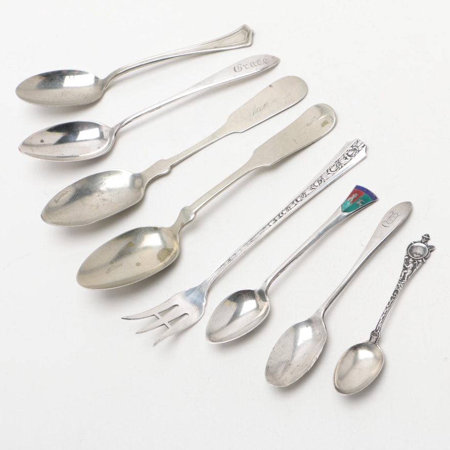 Sterling Silver Spoons And Serving Forks