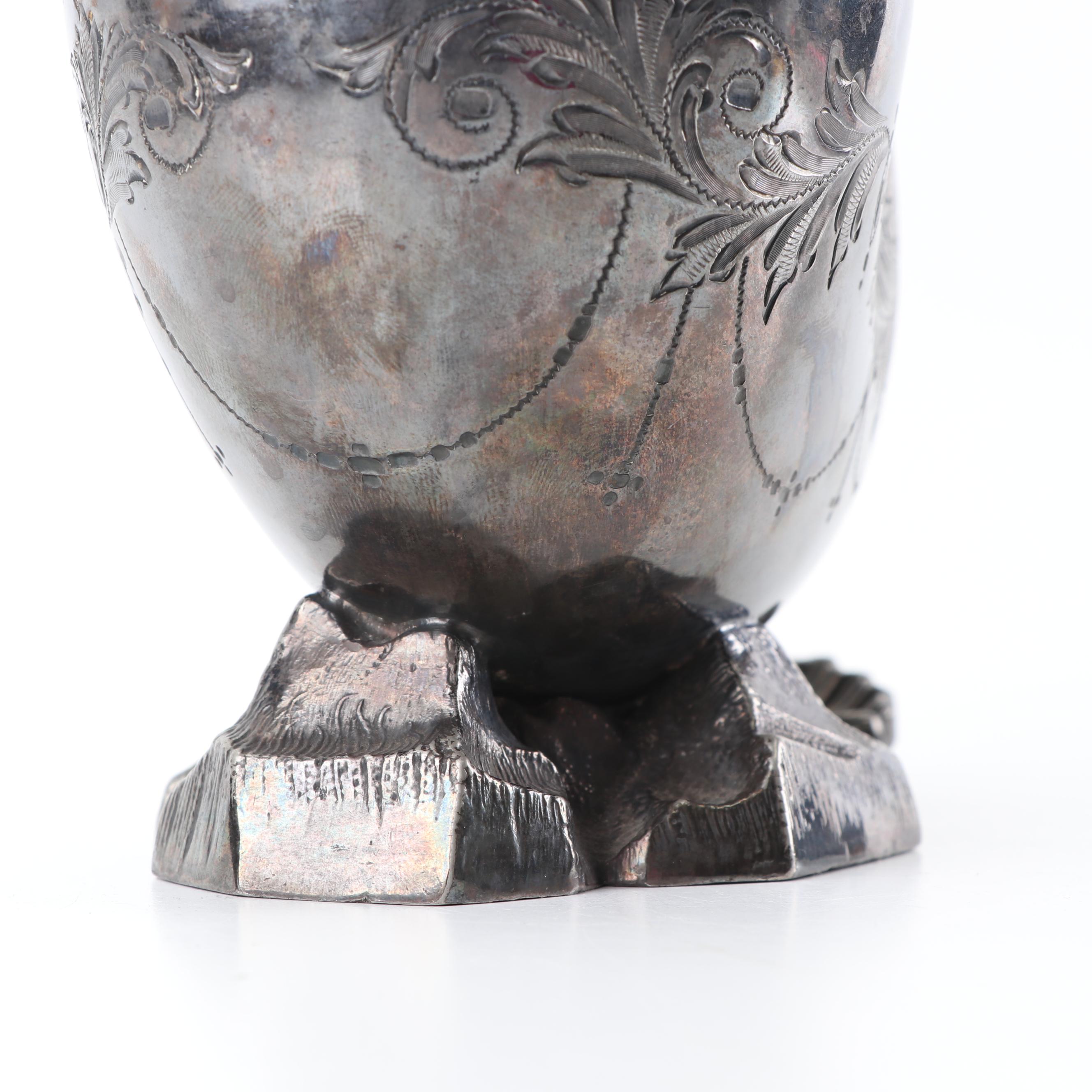 Antique William Hutton & Sons English Silver Plate Nautilus Spoon Warmer