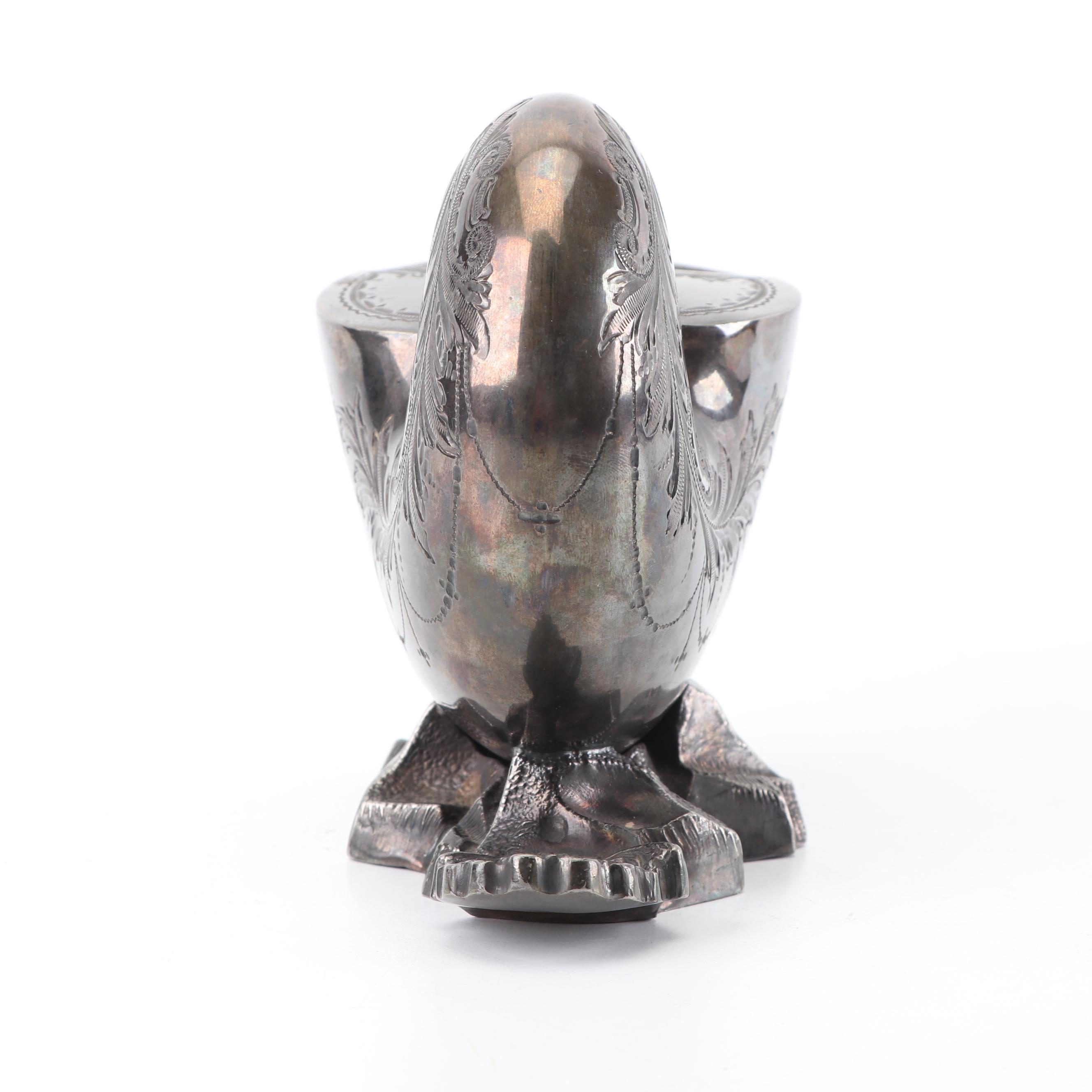 Antique William Hutton & Sons English Silver Plate Nautilus Spoon Warmer