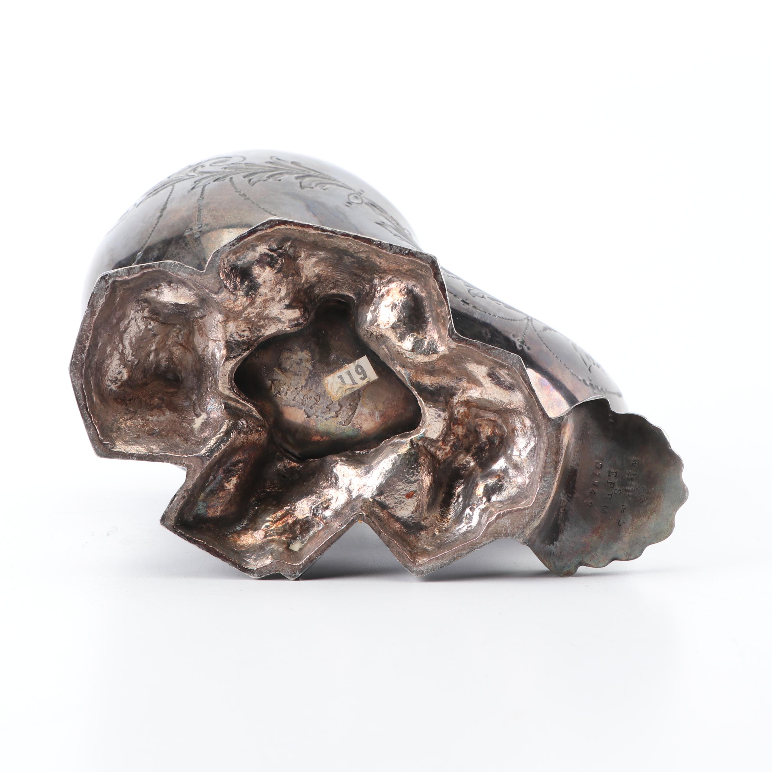 Antique William Hutton & Sons English Silver Plate Nautilus Spoon Warmer