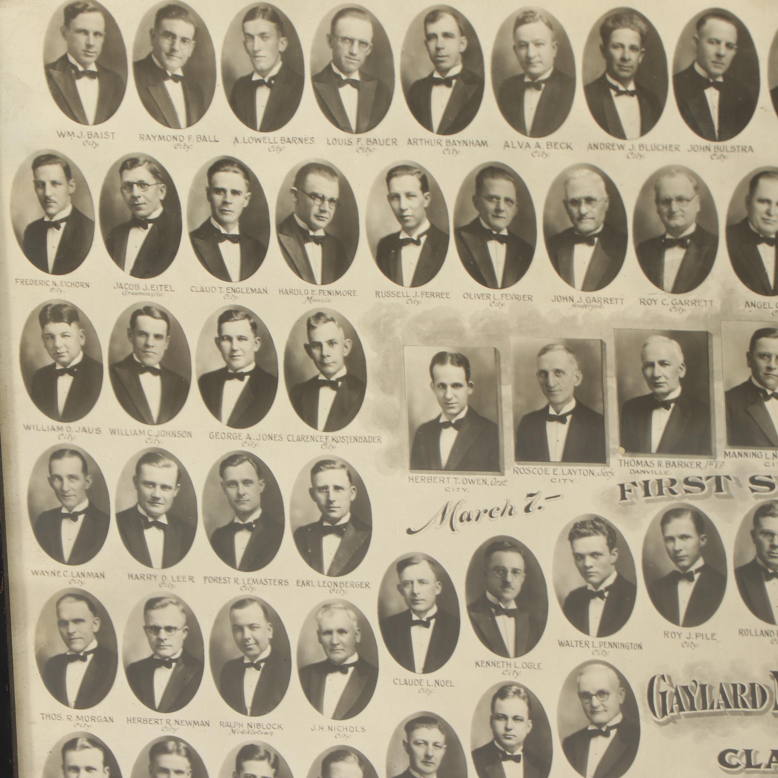 1930 "Ancient Accepted Scottish Rite" 65th Annual Convocation Class Photograph