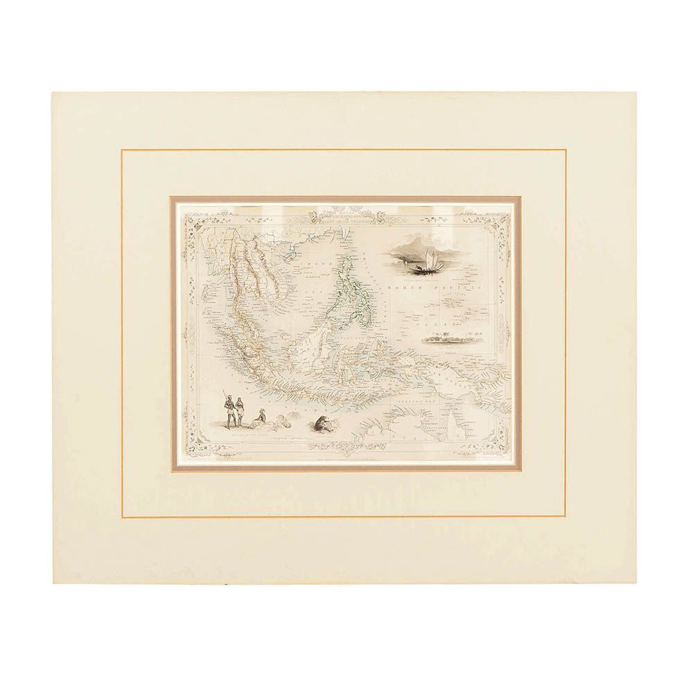Antique 1852  John Tallis Map "Malay Archipelago"