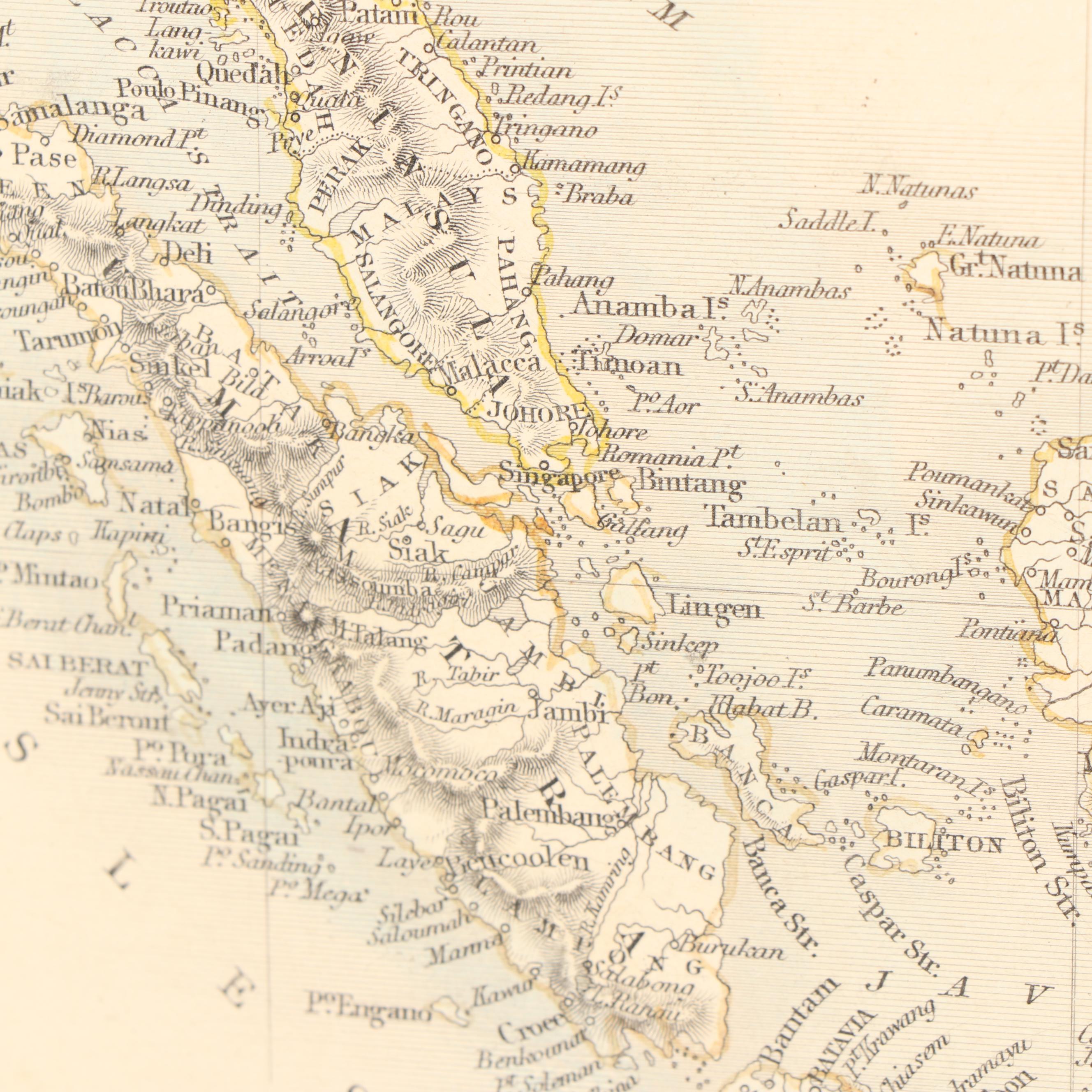 Antique 1852  John Tallis Map "Malay Archipelago"