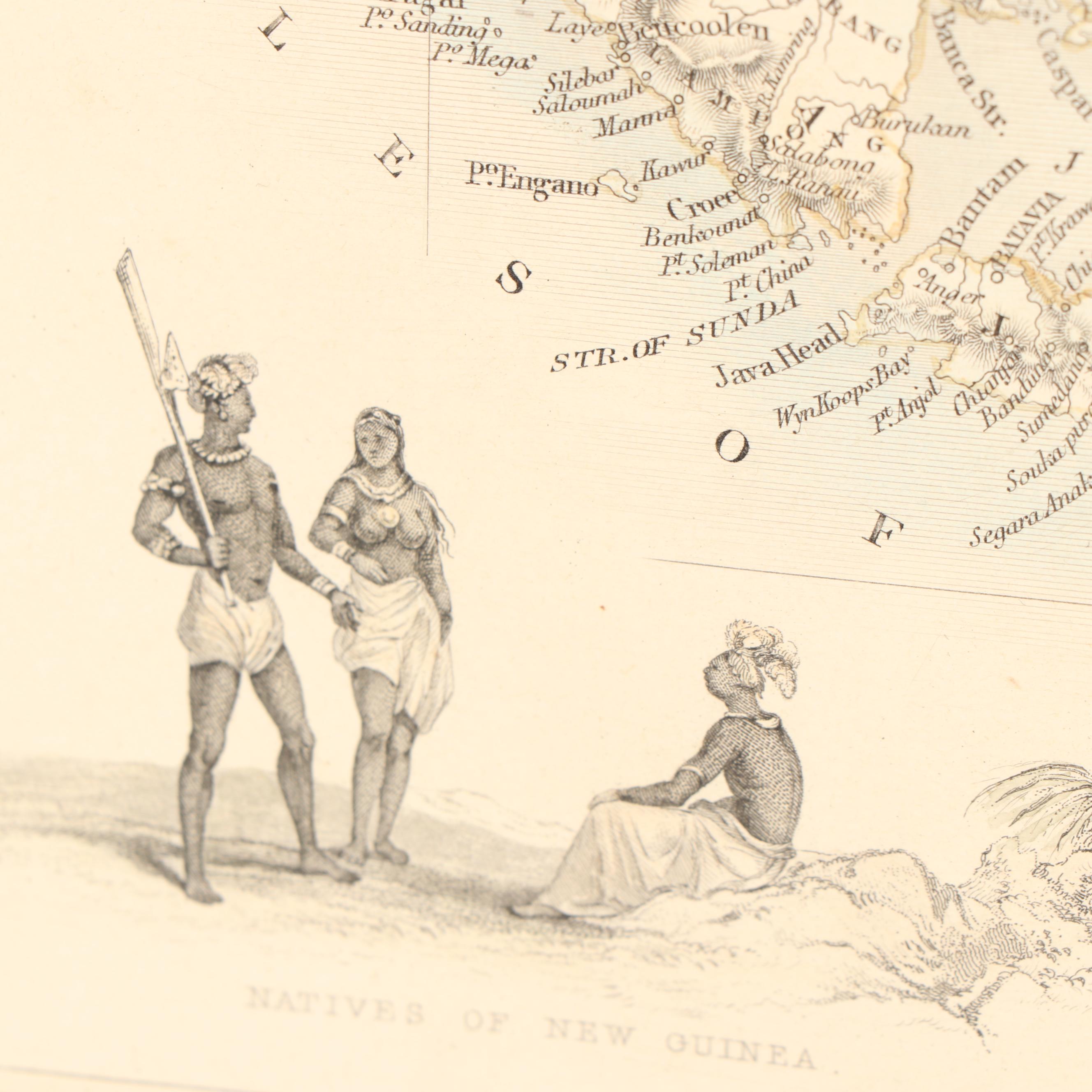 Antique 1852  John Tallis Map "Malay Archipelago"