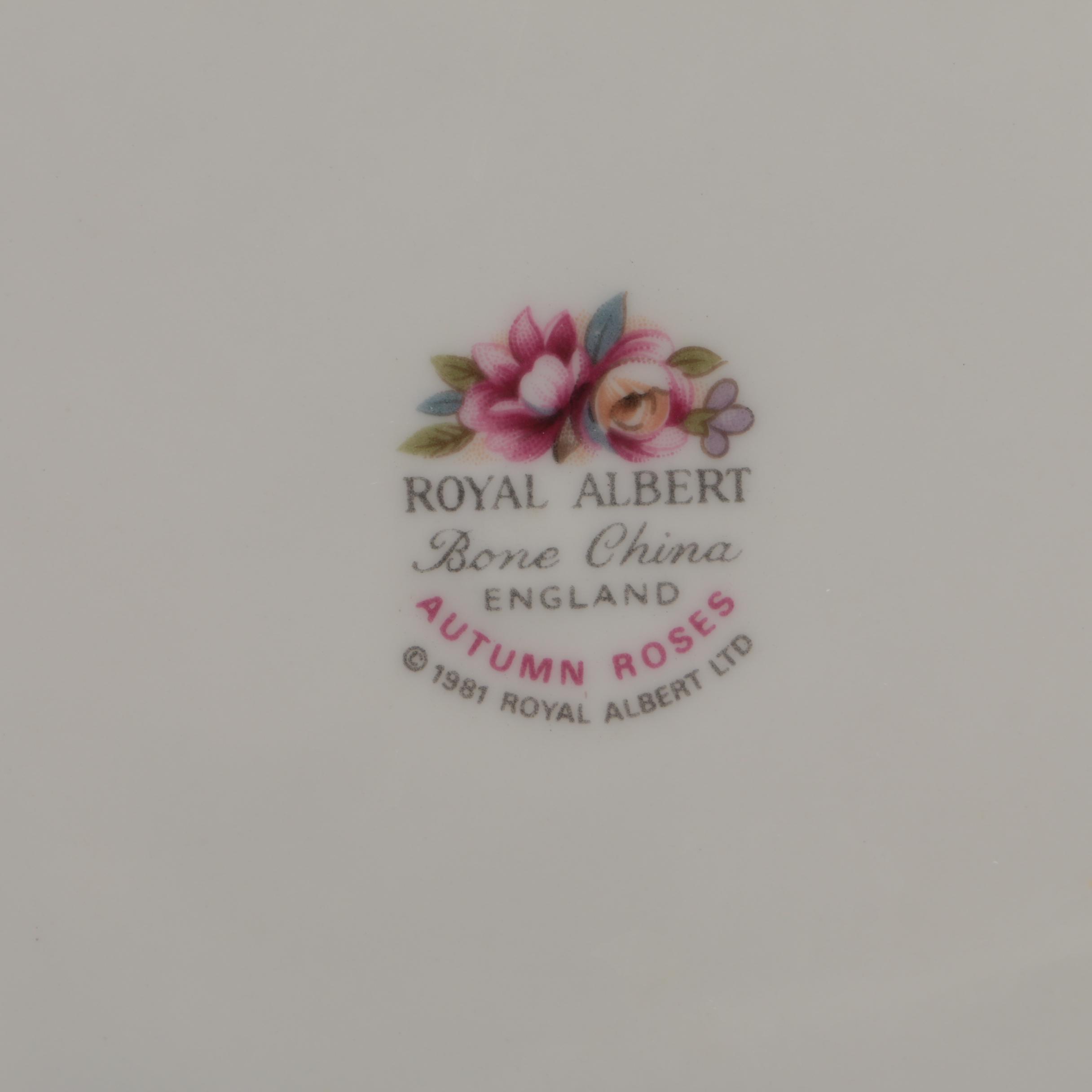 English Royal Albert "Autumn Roses" Bone China Tableware