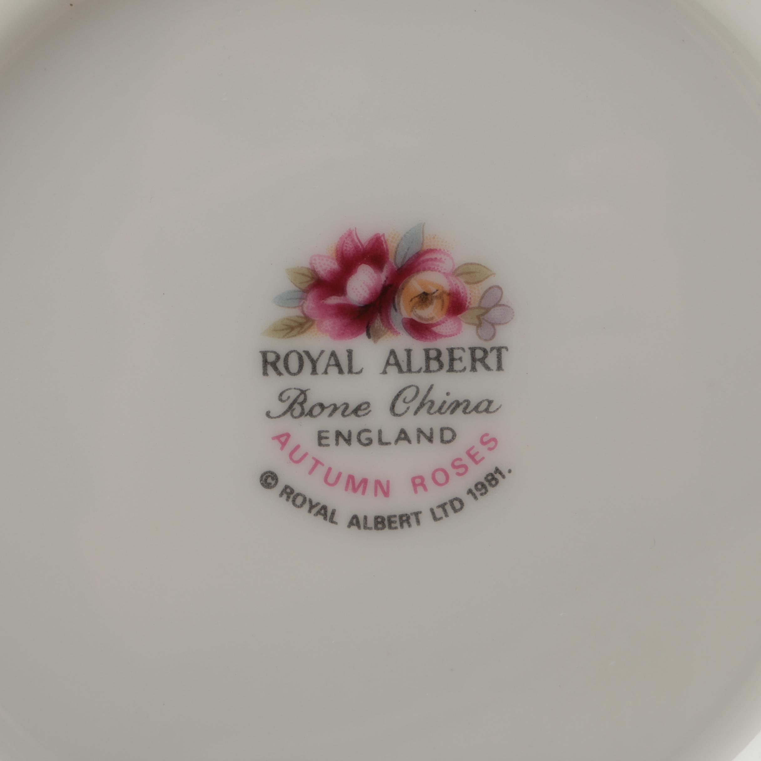 English Royal Albert "Autumn Roses" Bone China Tableware