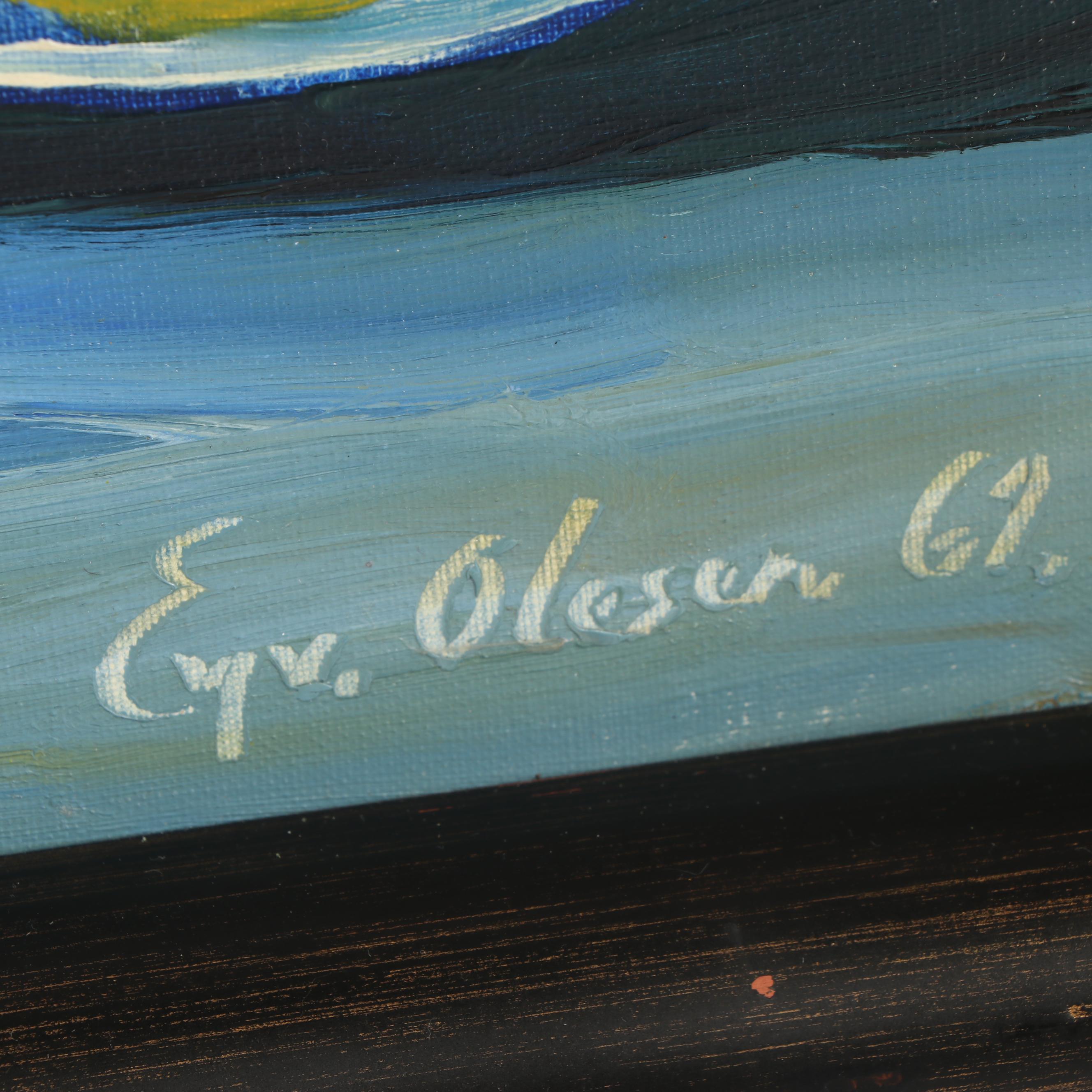 Eyvind Olesen 1961 Still Life Oil Painting