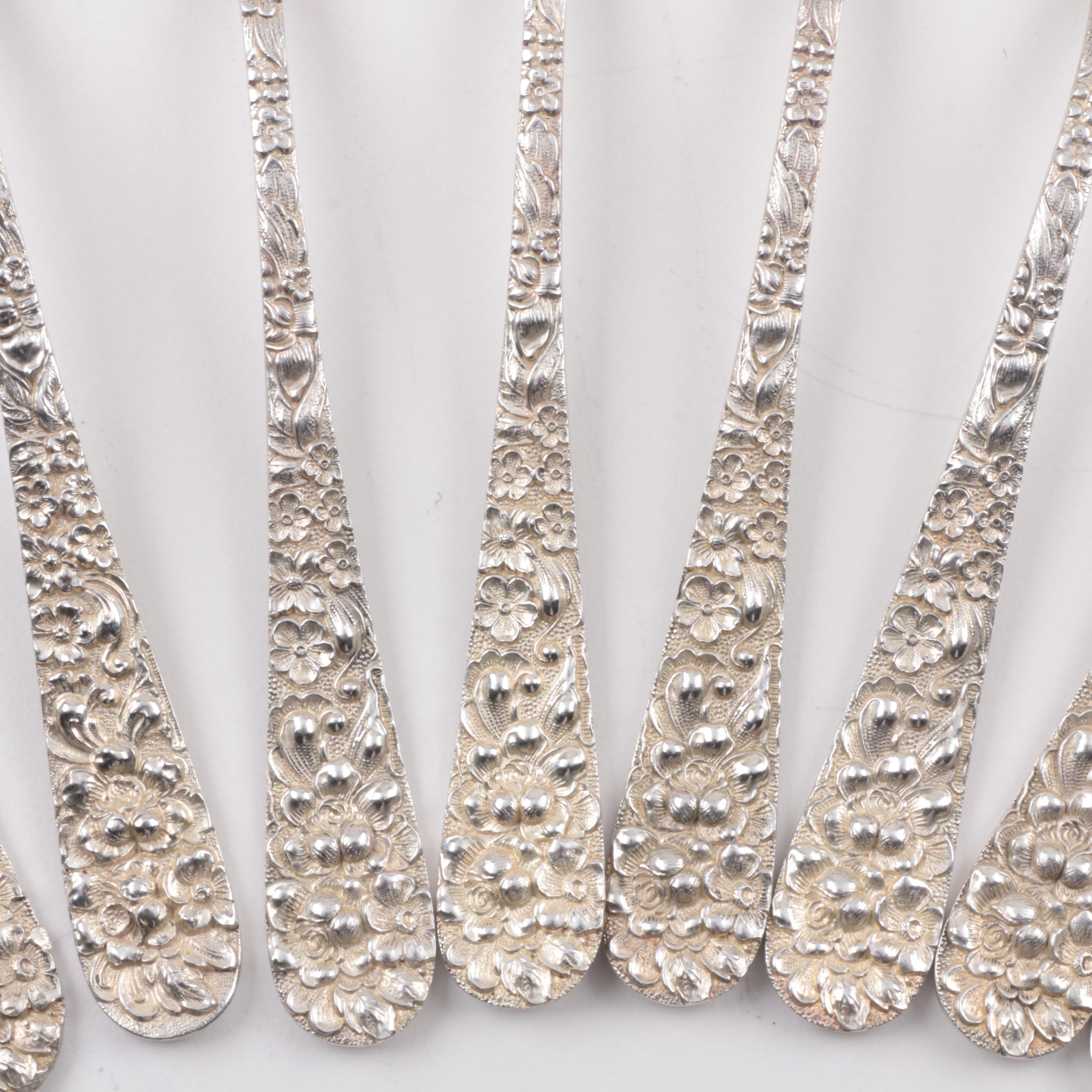 Kirk & Son "Repoussé" Sterling Silver Flatware Service for Twelve