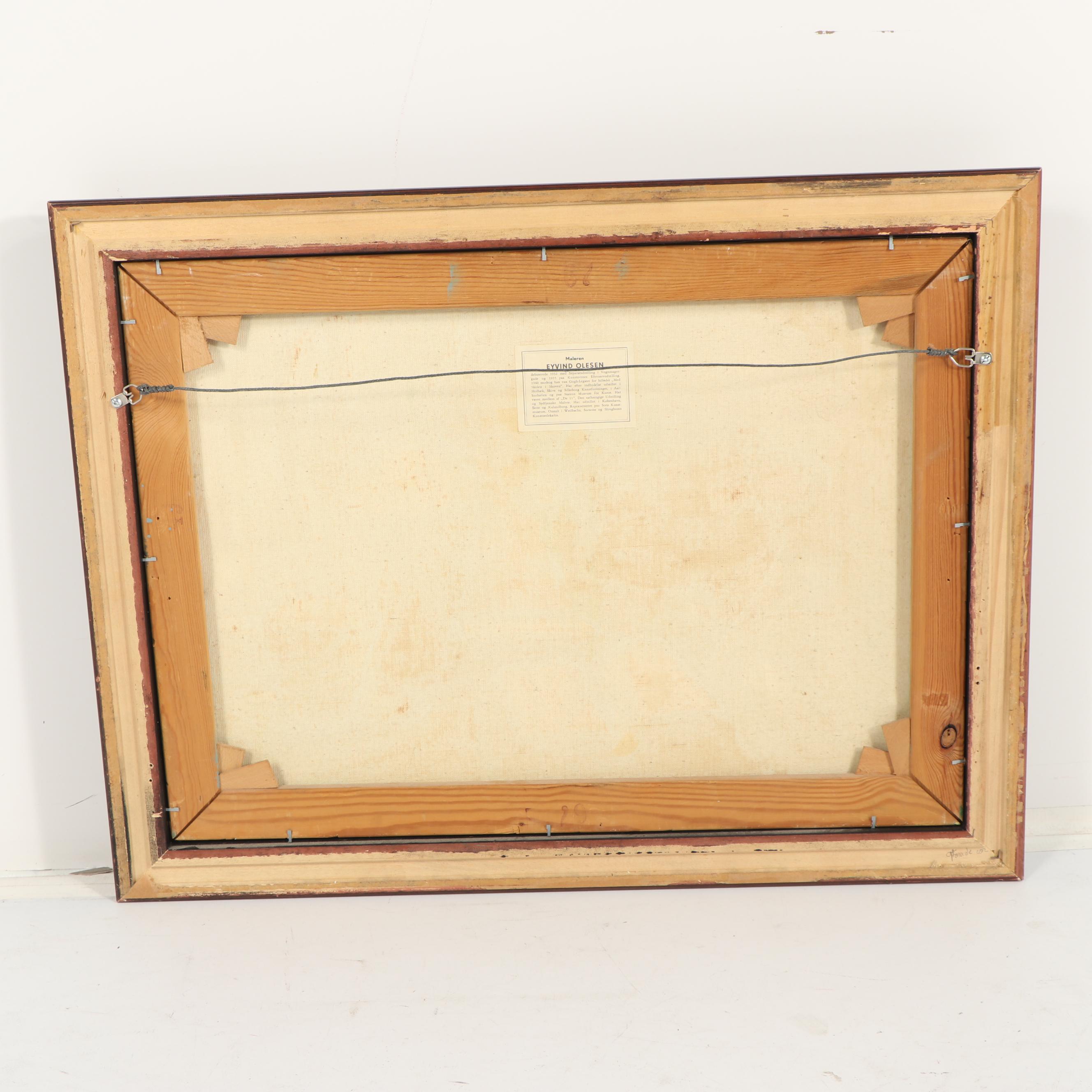 Eyvind Olesen 1961 Still Life Oil Painting