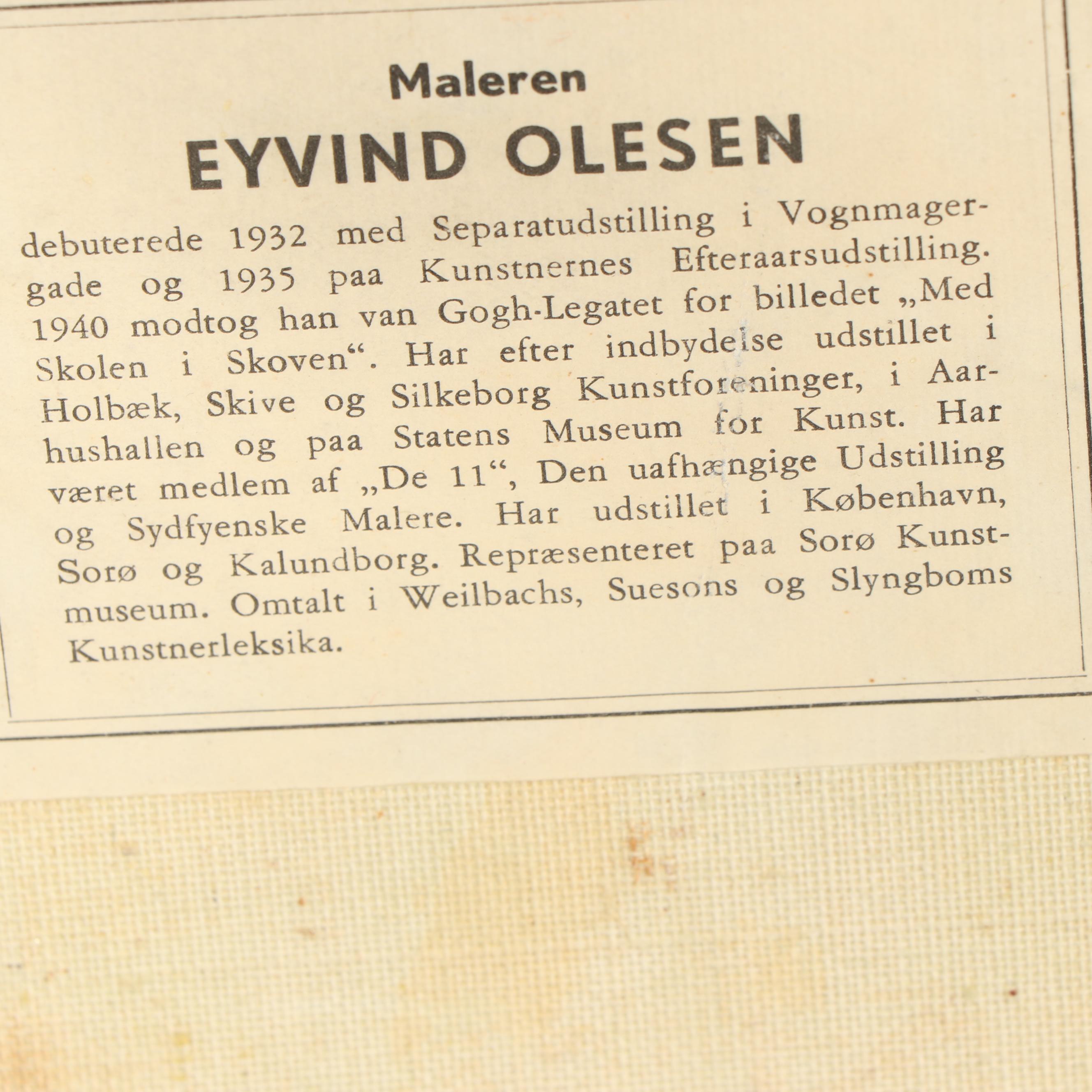 Eyvind Olesen 1961 Still Life Oil Painting