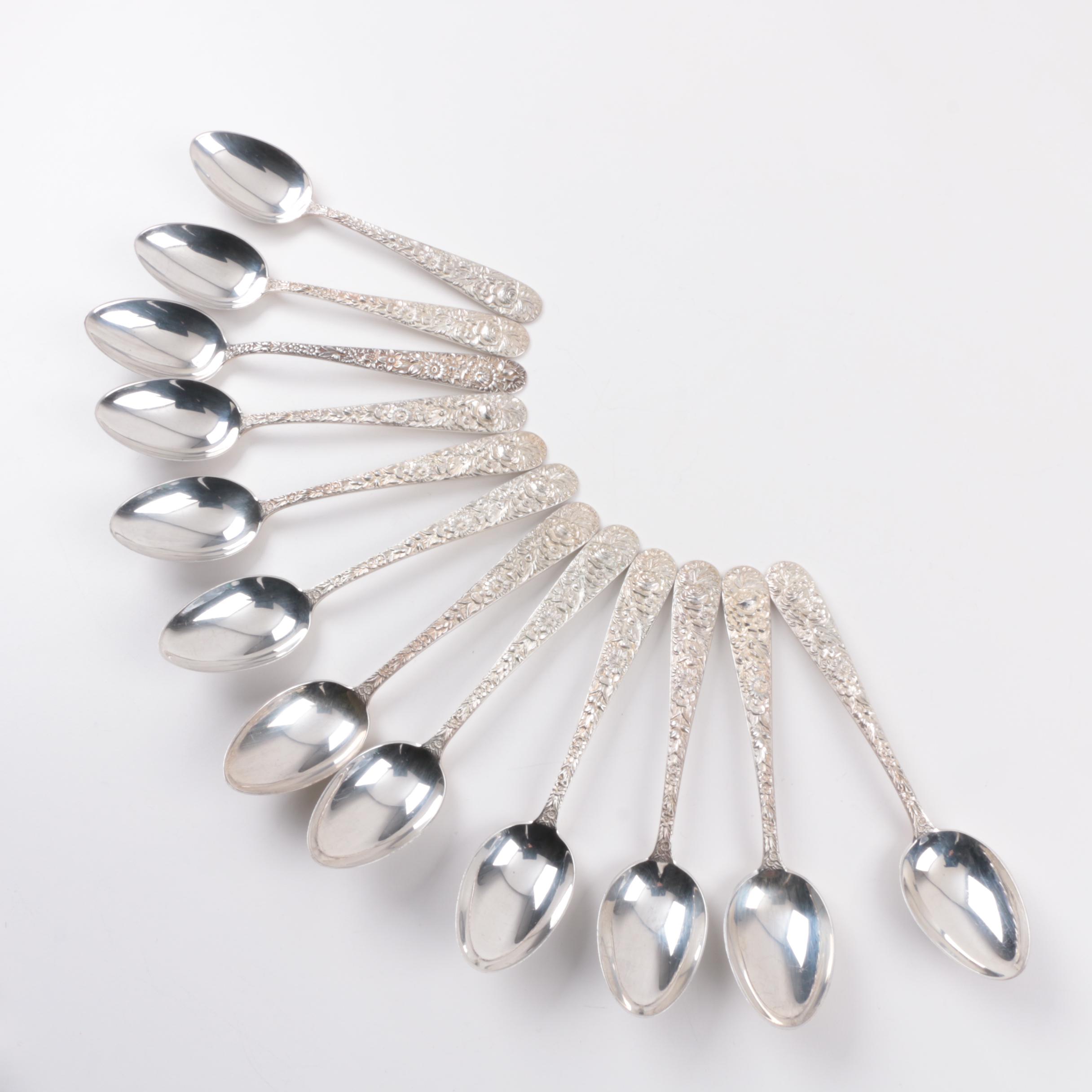 Kirk & Son "Repoussé" Sterling Silver Flatware Service for Twelve