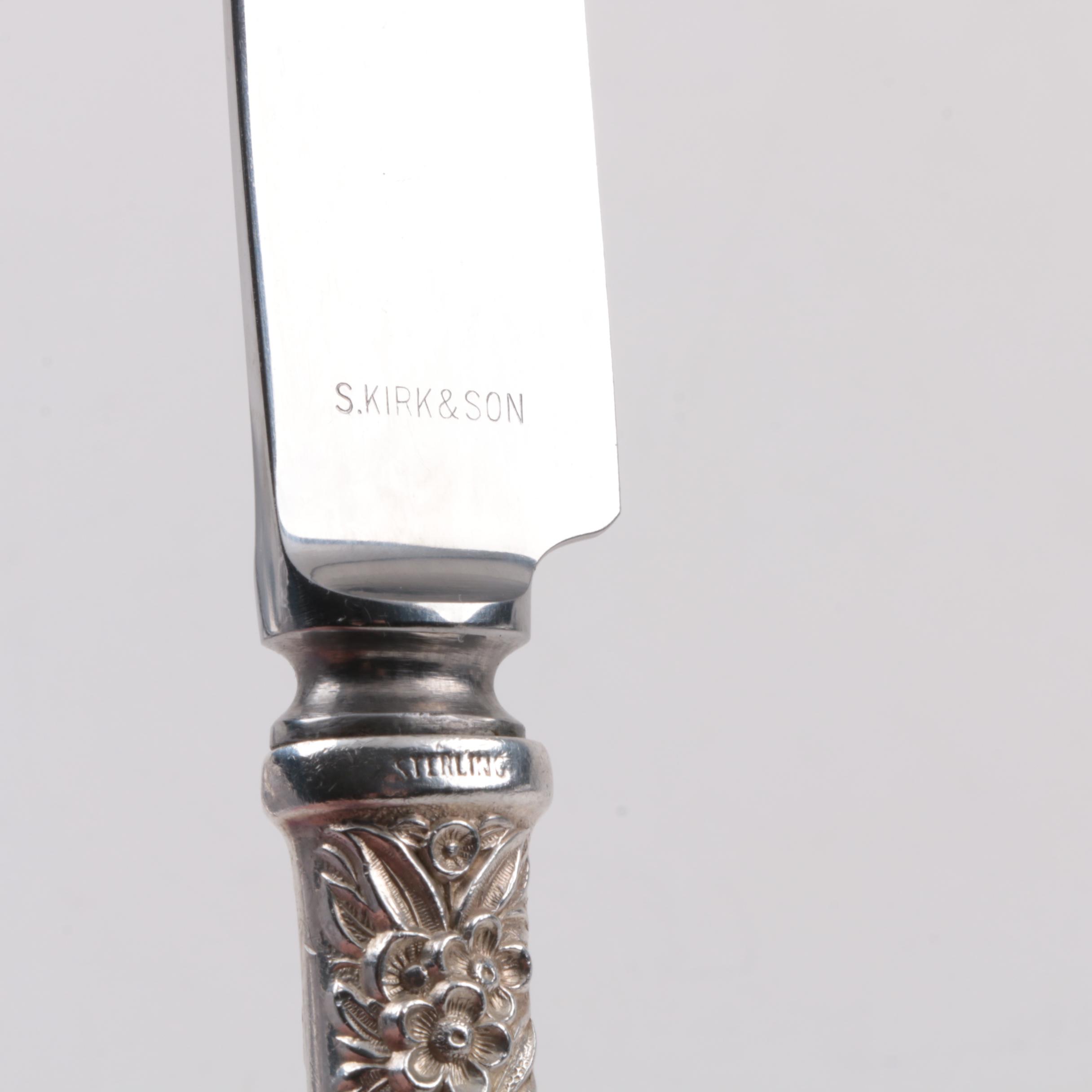 Kirk & Son "Repoussé" Sterling Silver Flatware Service for Twelve