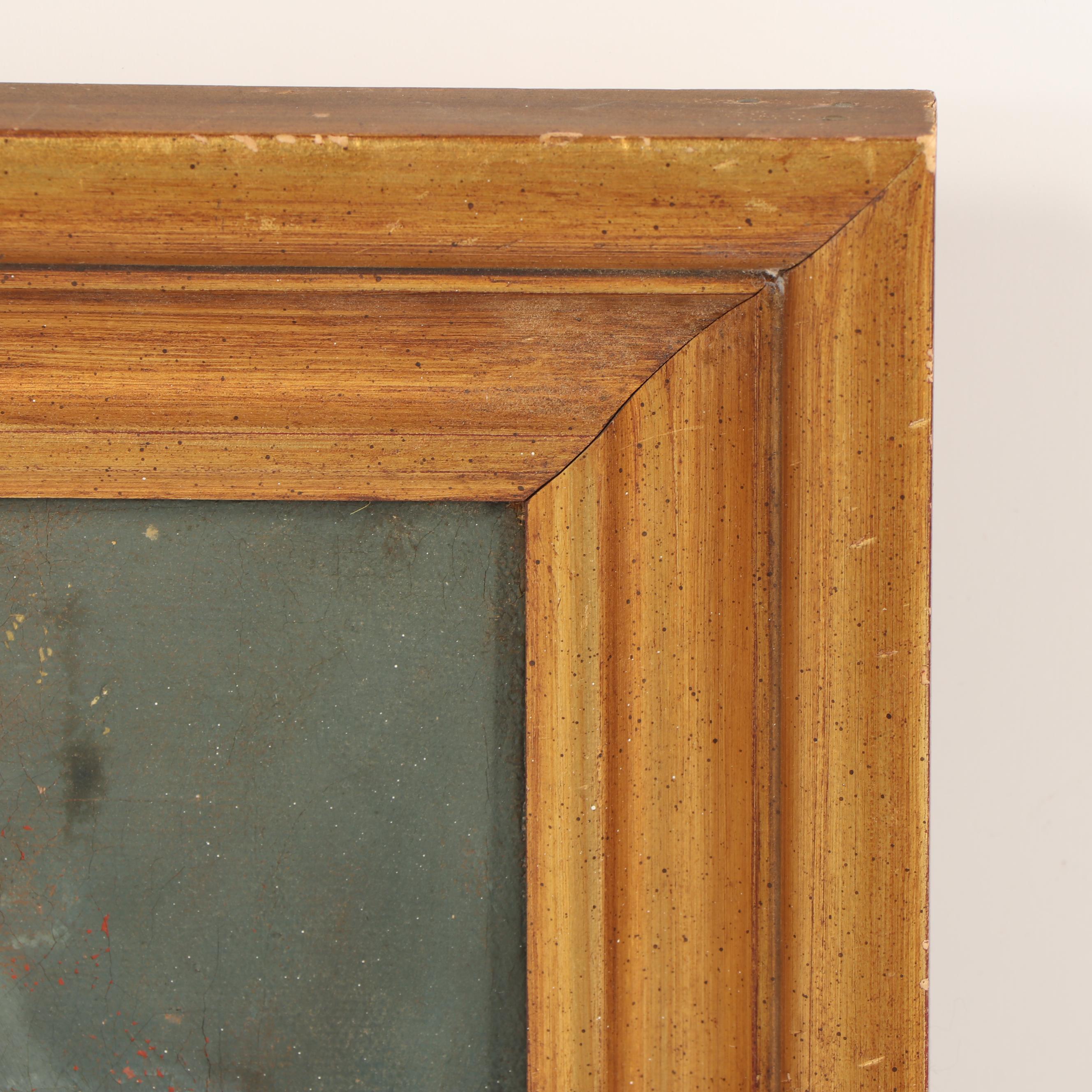 Circa 1930 Oil Portrait of Man with Red Tie