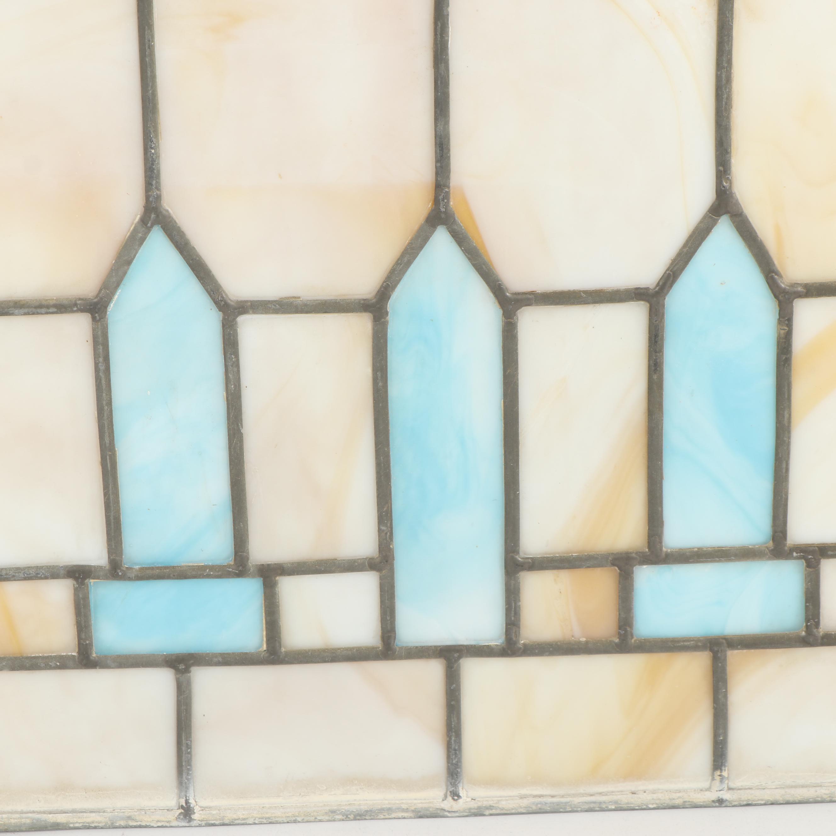 Vintage Slag Glass Window Panel