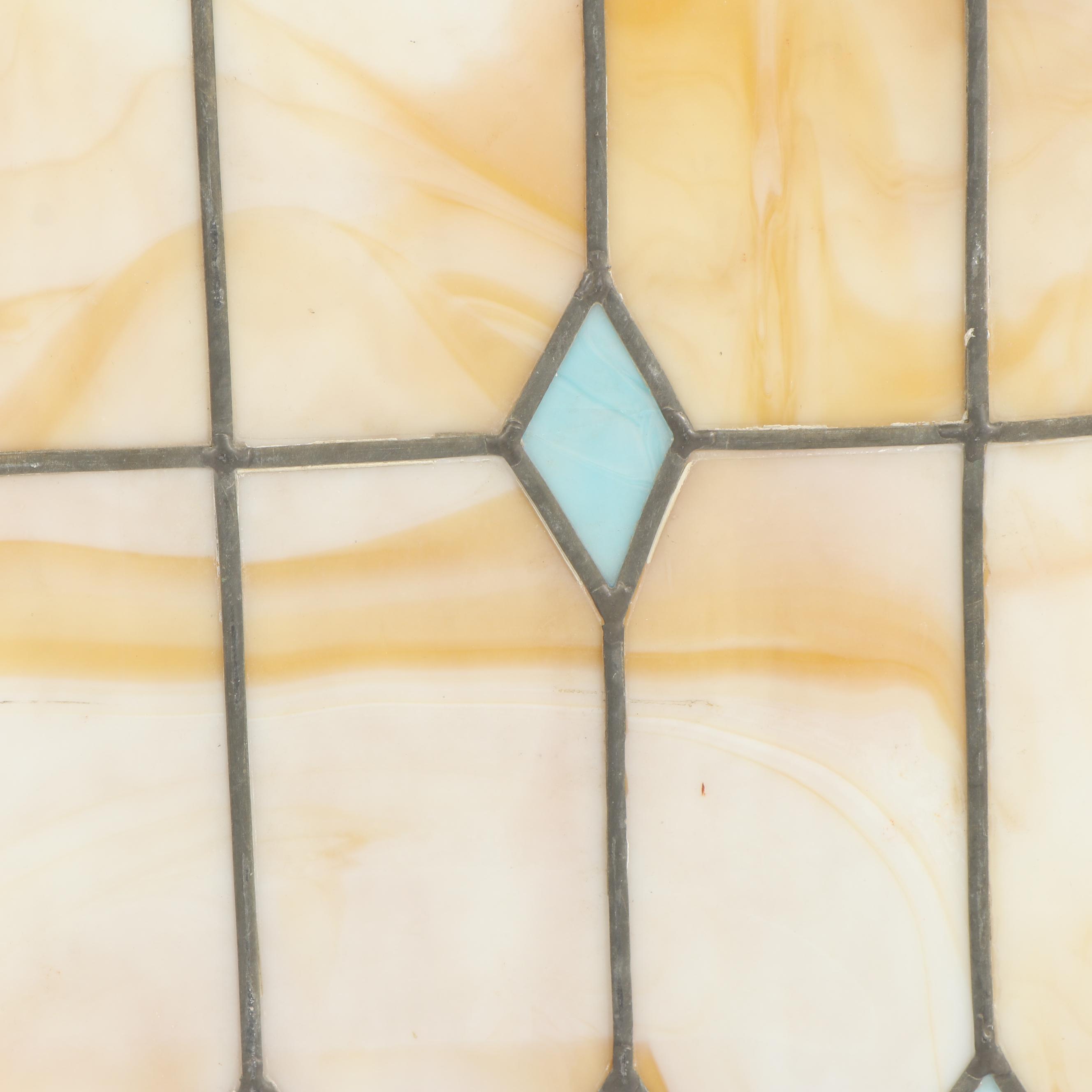 Vintage Slag Glass Window Panel