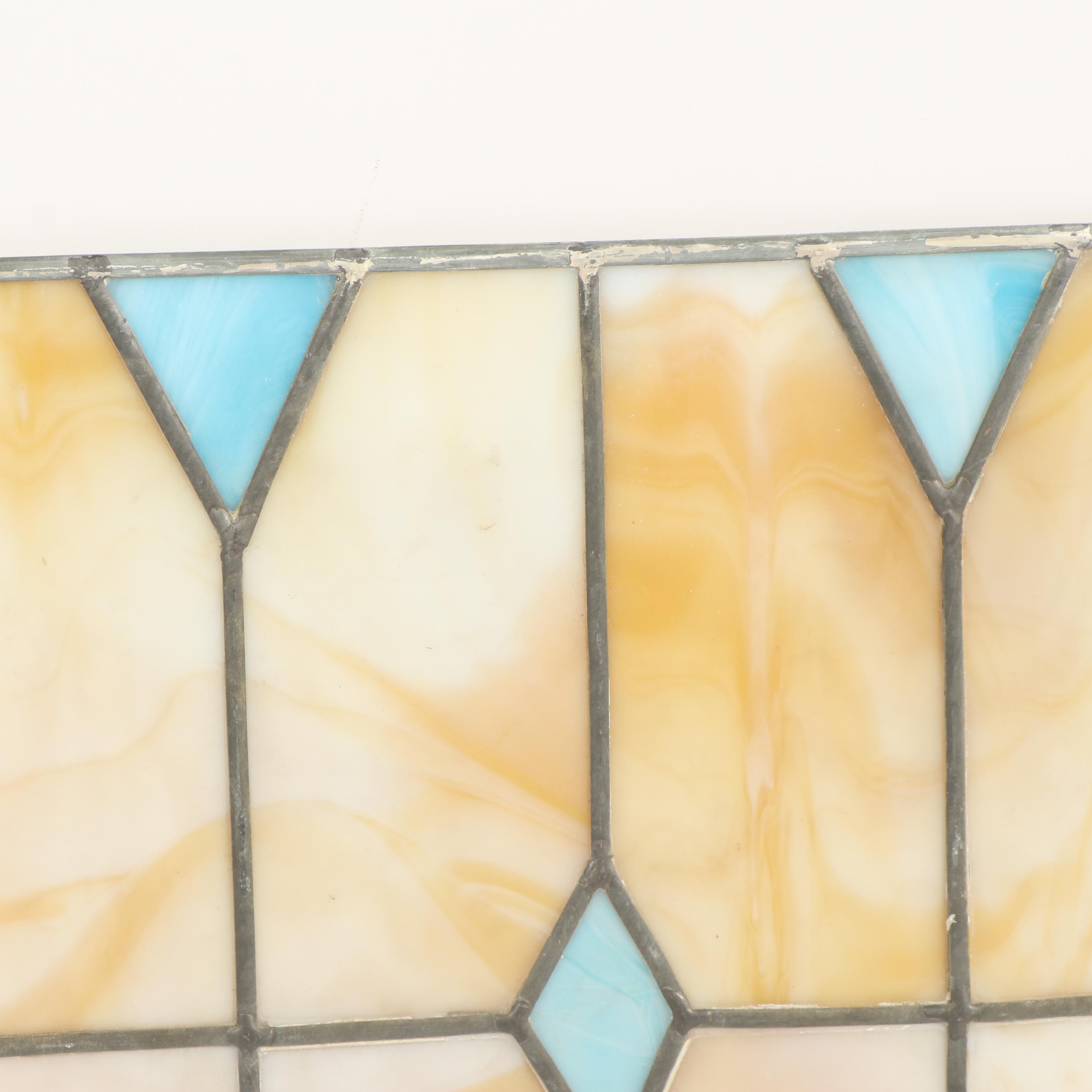 Vintage Slag Glass Window Panel