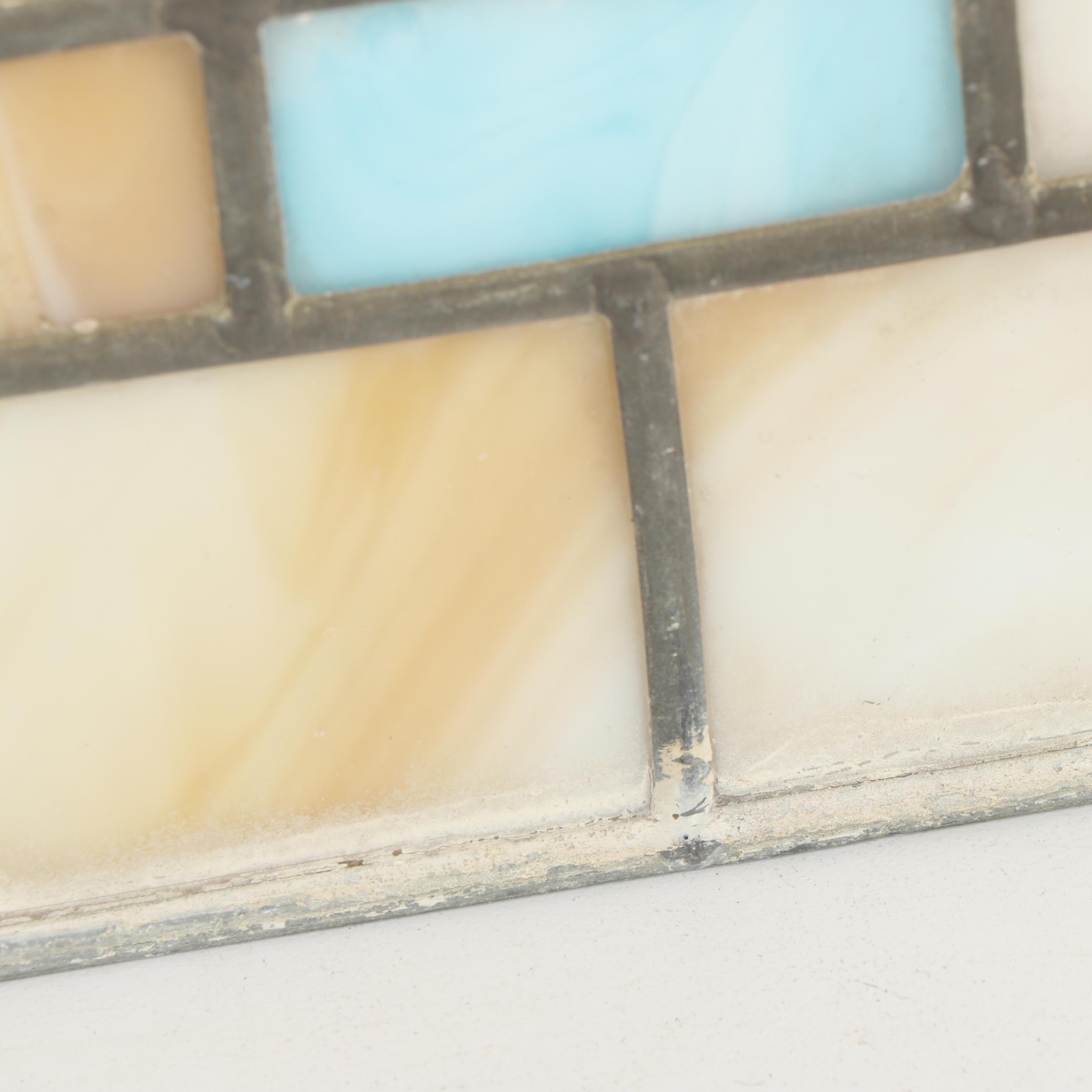 Vintage Slag Glass Window Panel