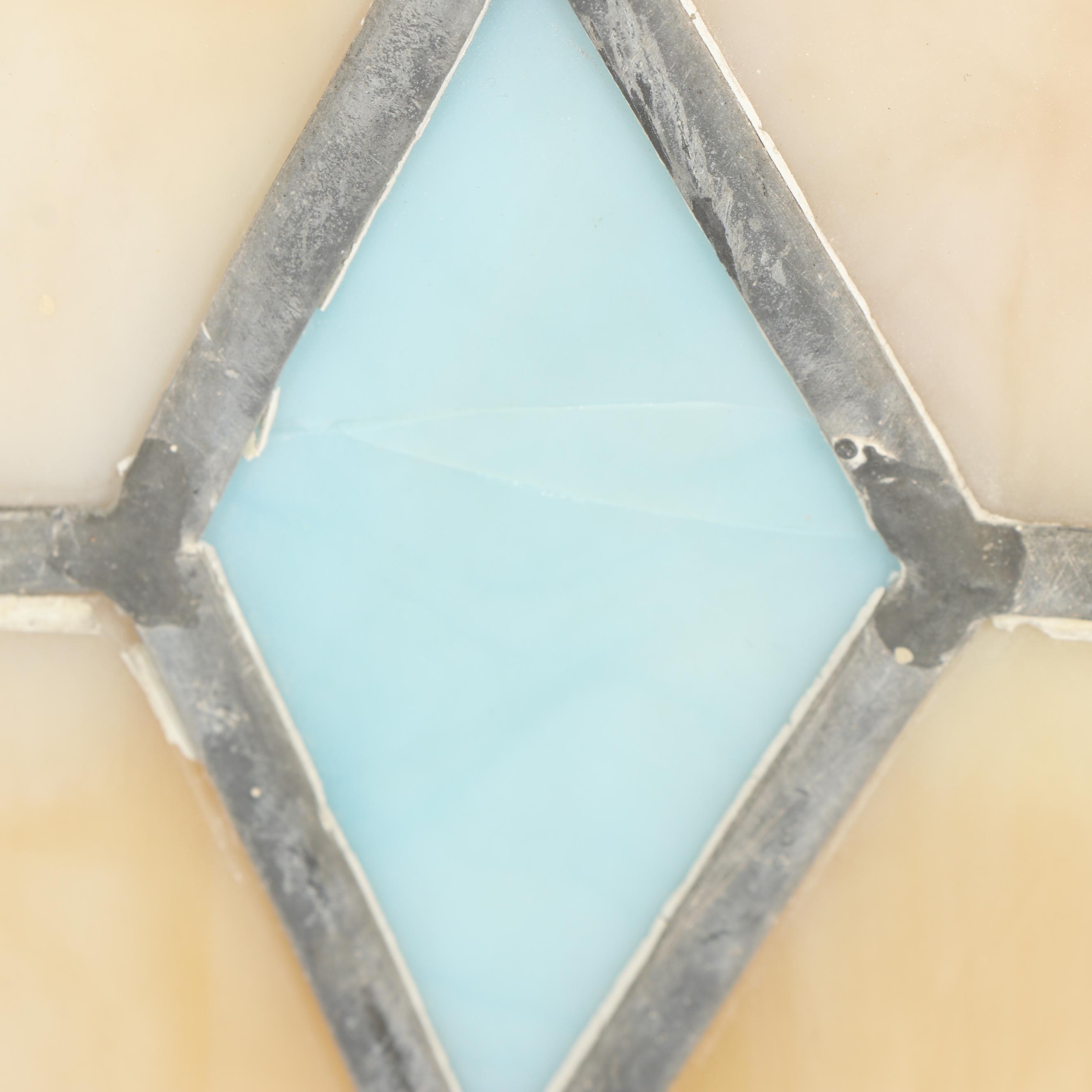 Vintage Slag Glass Window Panel