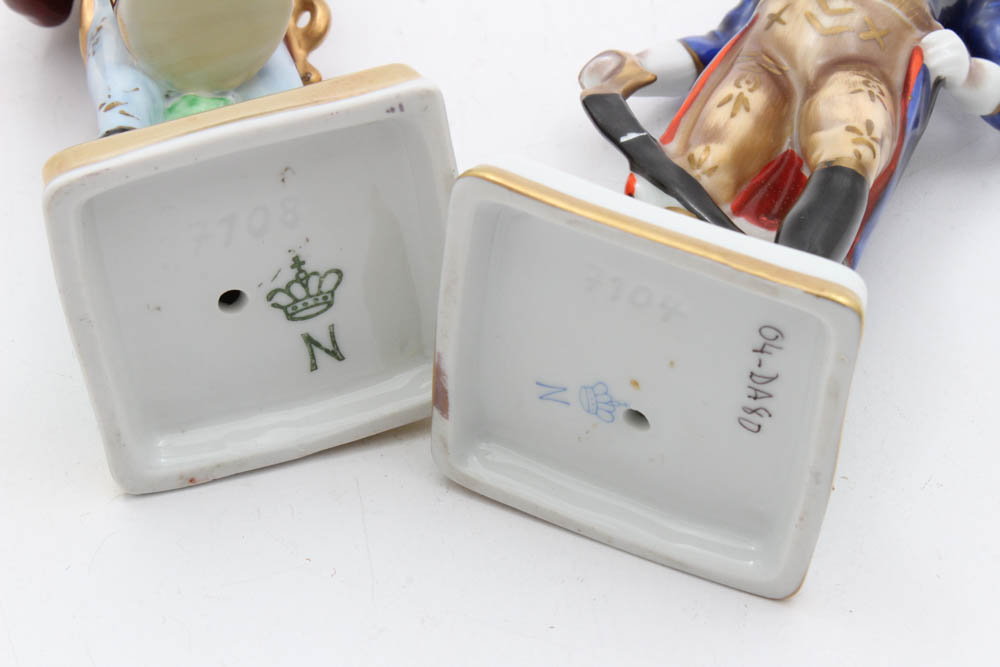 German Porcelain Military Figurines Featuring Schelbe-Alsbach "Kellerman"