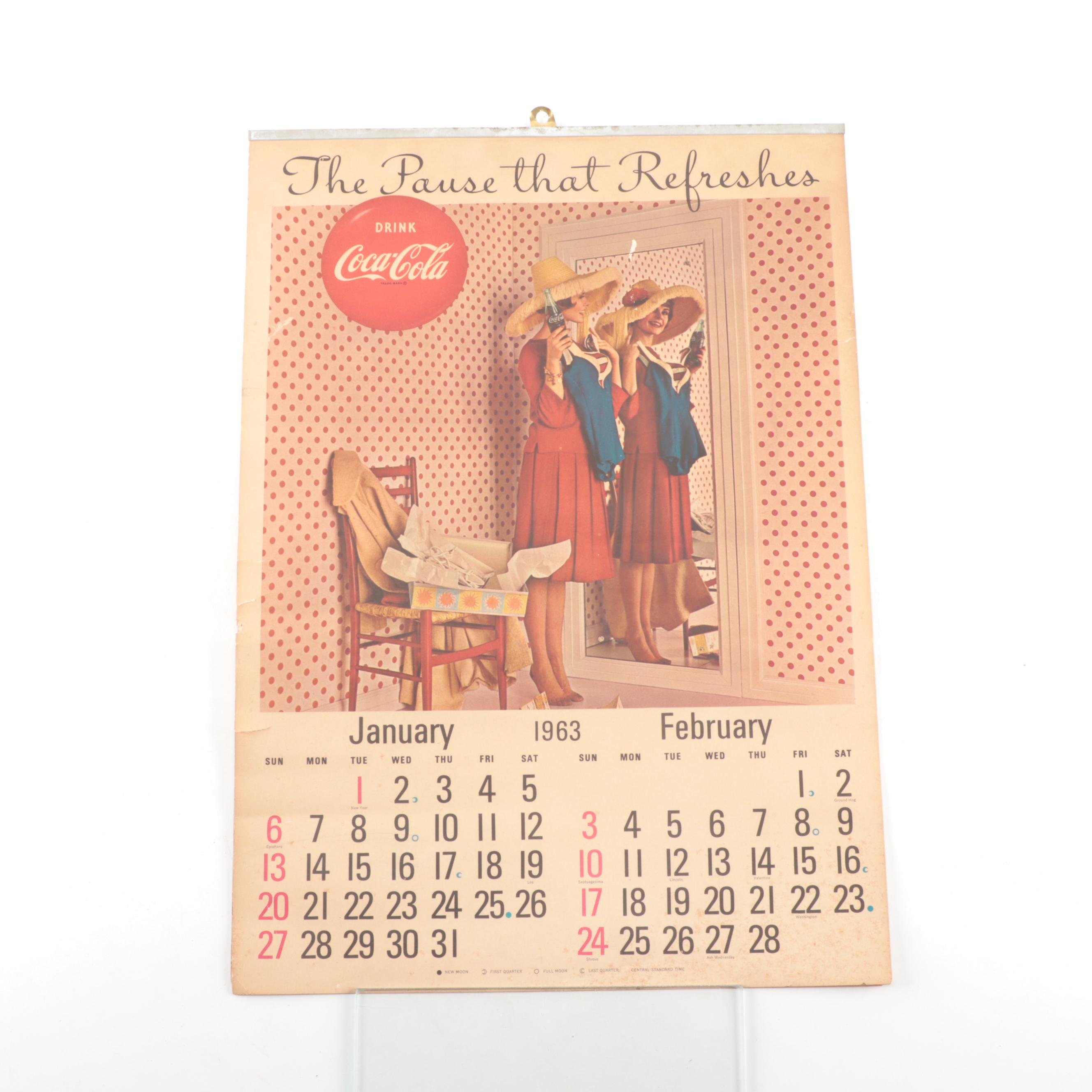 1963 Coca-Cola Wall Calendar | EBTH