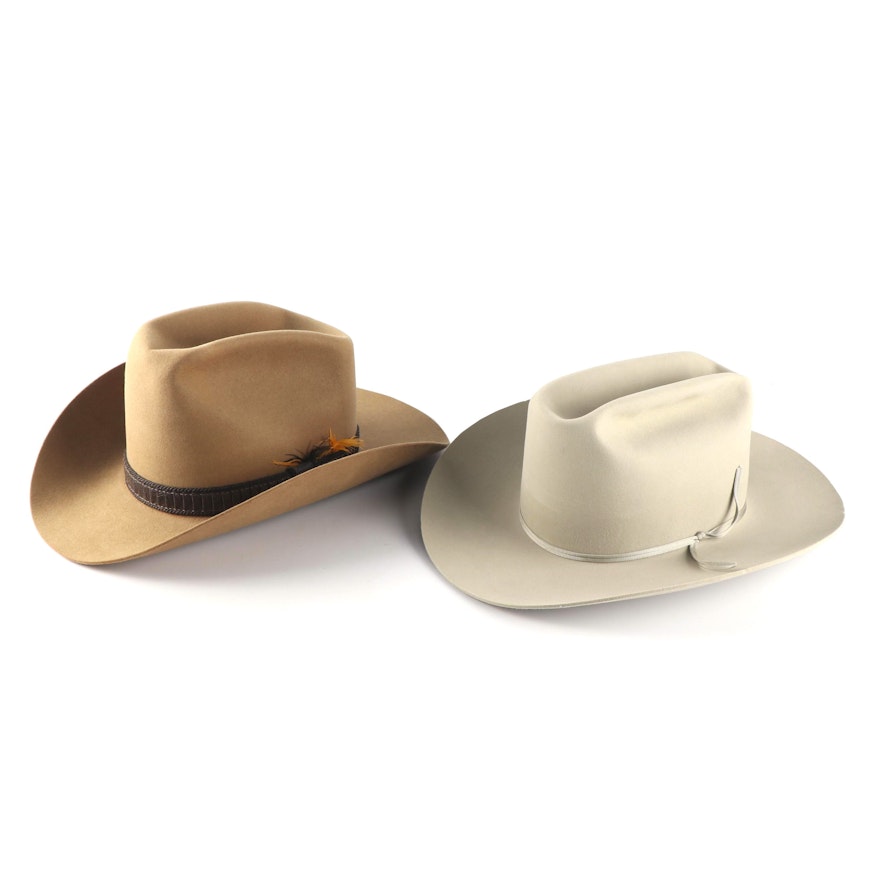 Men's Thoroughbred 10X Felted and Bradford 5X Beaver Felted Cowboy Hats