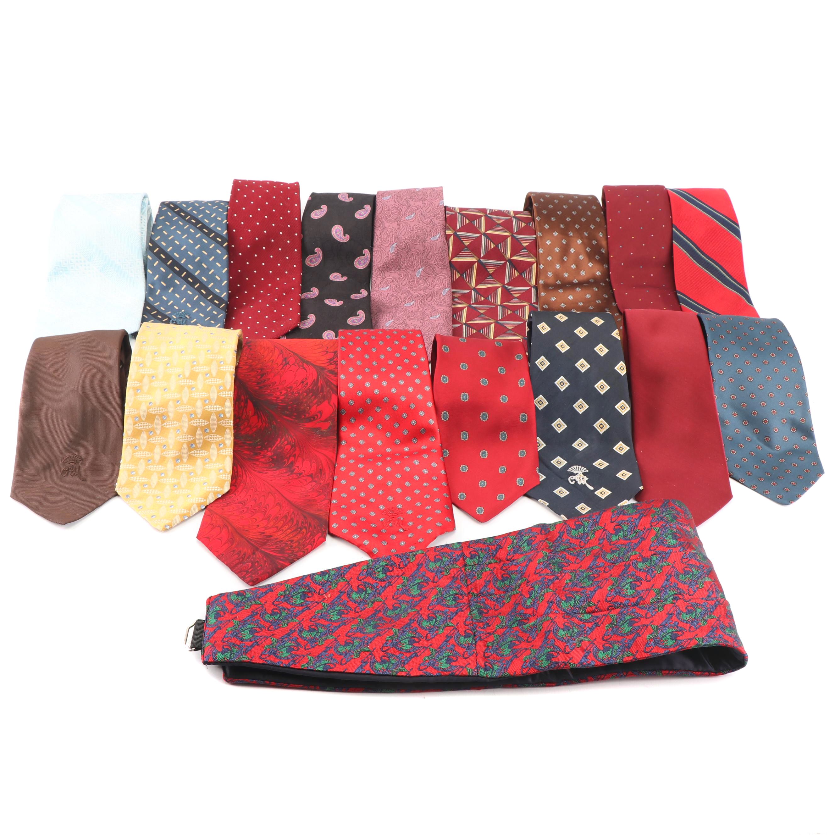 Vintage Neckties and Cummerbund featuring Oscar De La Renta, Neiman Marcus