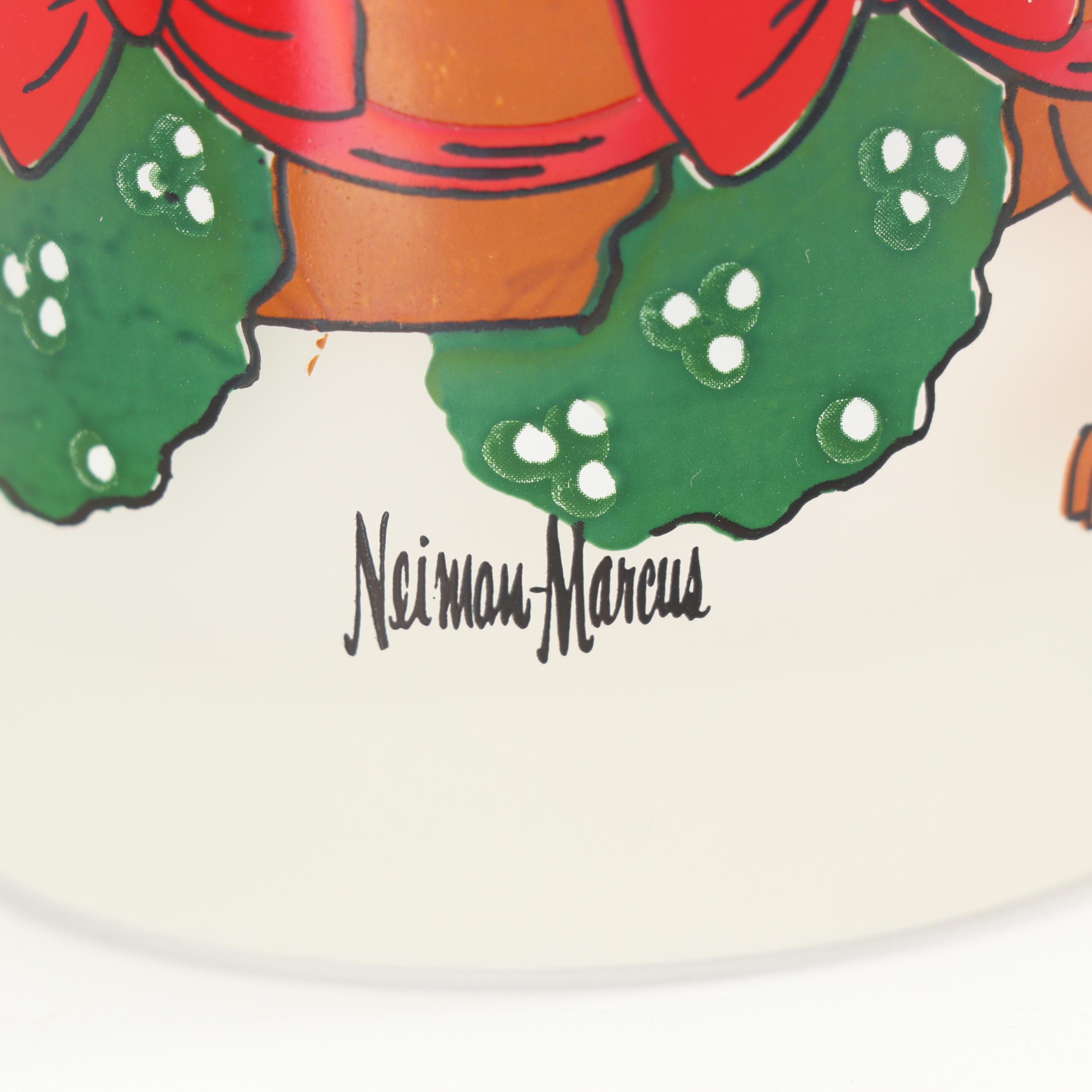 Vintage Culver and Neiman Marcus Christmas Themed Glass Tumblers