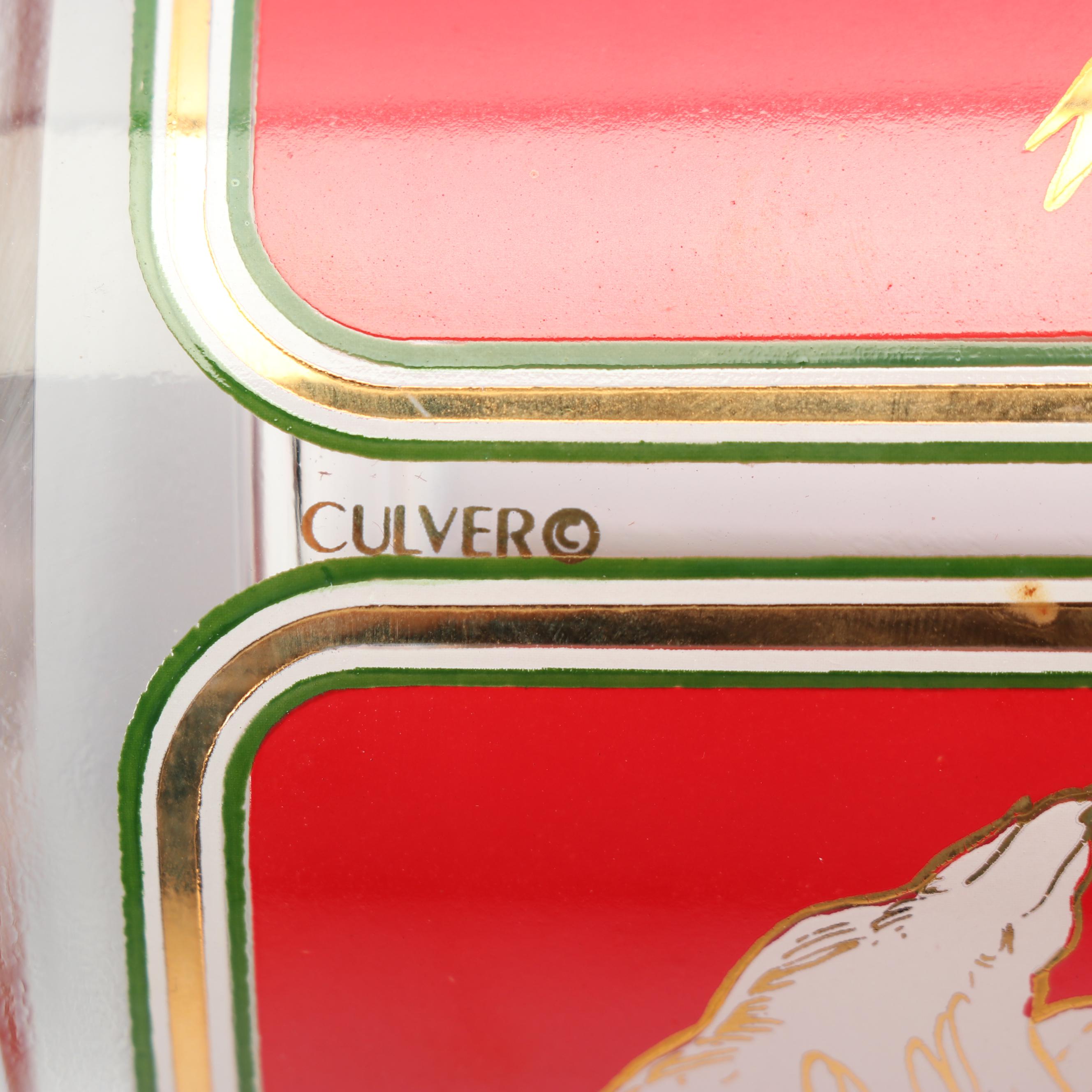 Vintage Culver and Neiman Marcus Christmas Themed Glass Tumblers