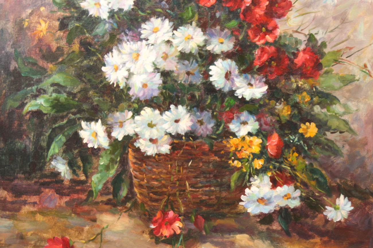 Vargas Floral Still Life Oil Painting