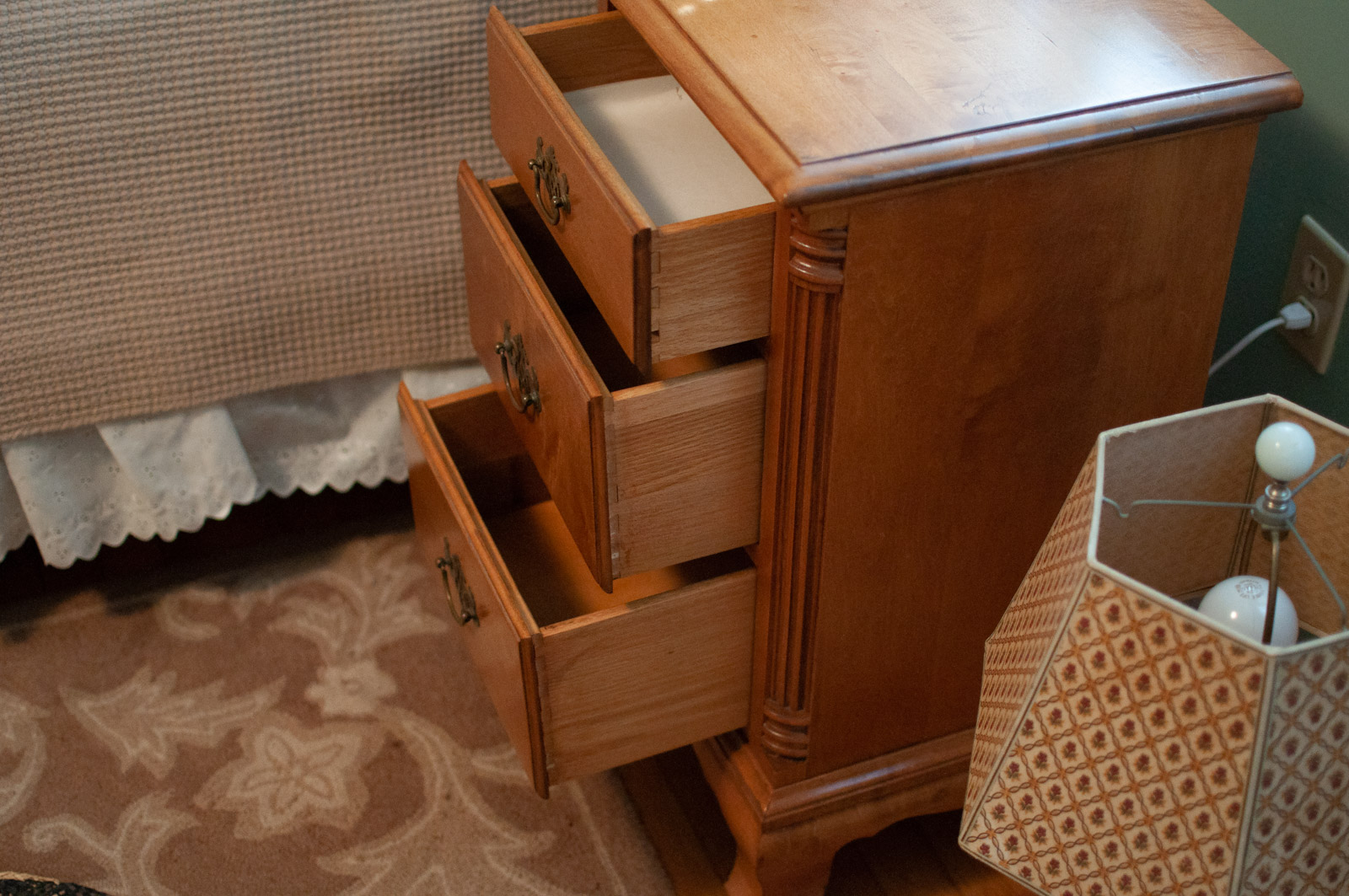 Federal Style Maple Dresser and Night Stand by Kling Furniture