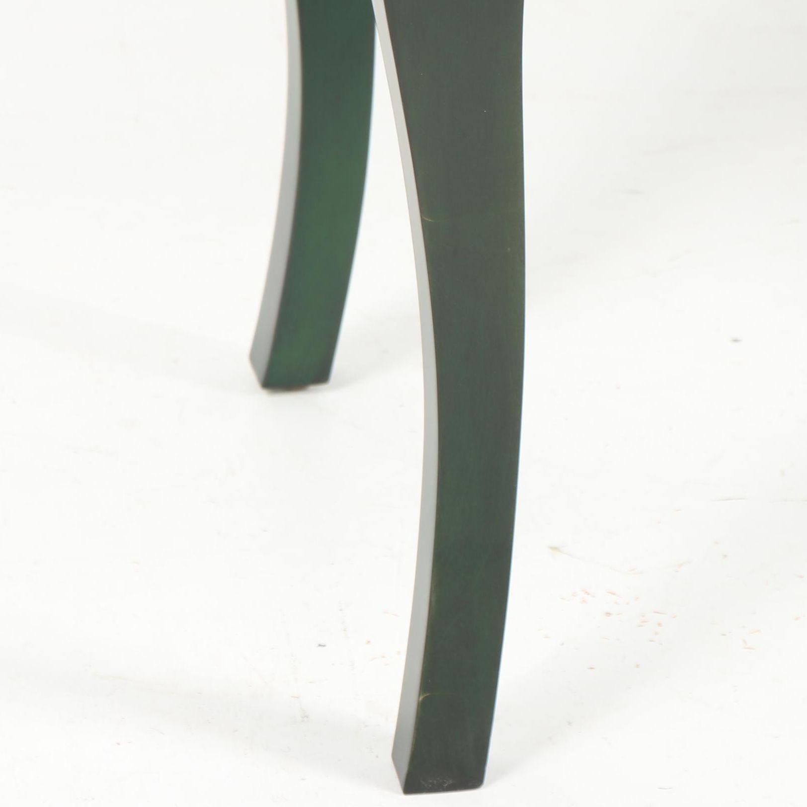 Contemporary Green Painted Carved Wood Cabinet