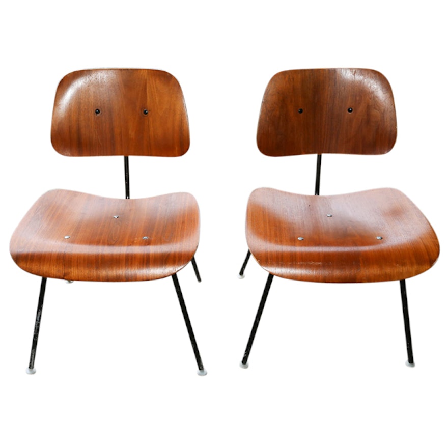 "Eames Molded Plywood Dining Chair" Bent Plywood Chairs, Mid-20th Century