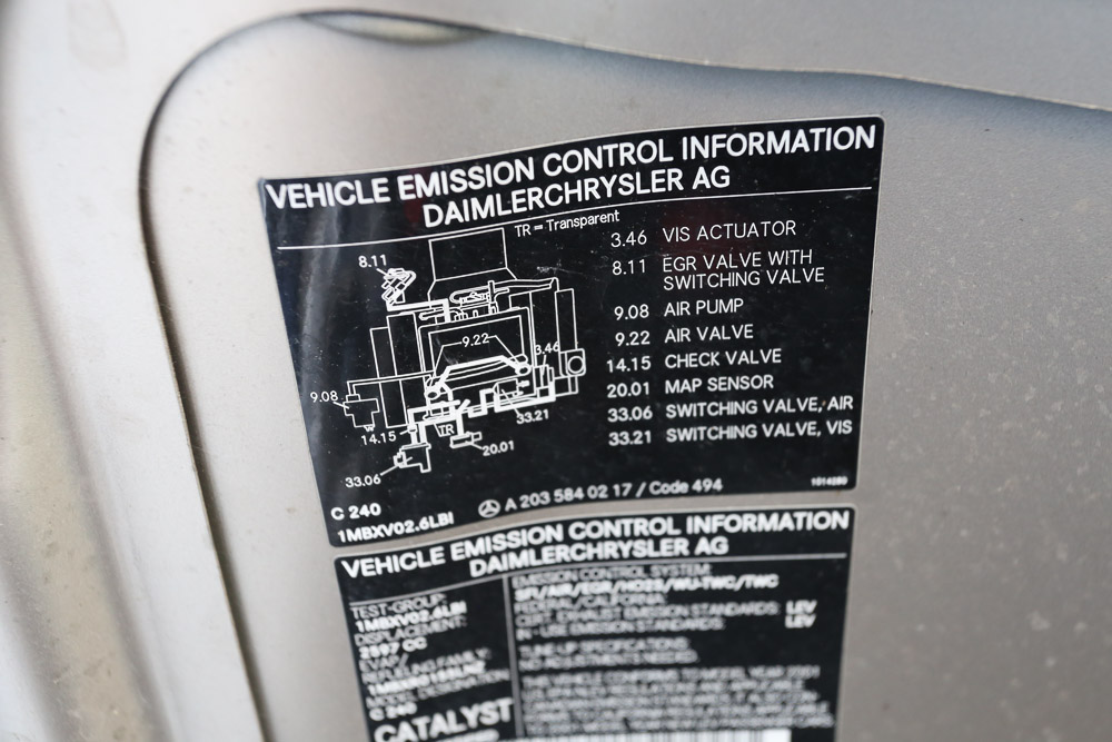 2001 Mercedes-Benz C240 Luxury Sedan