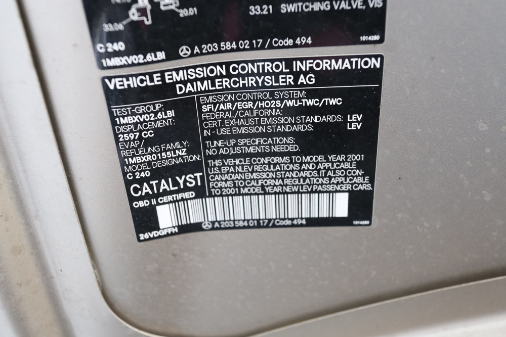 2001 Mercedes-Benz C240 Luxury Sedan