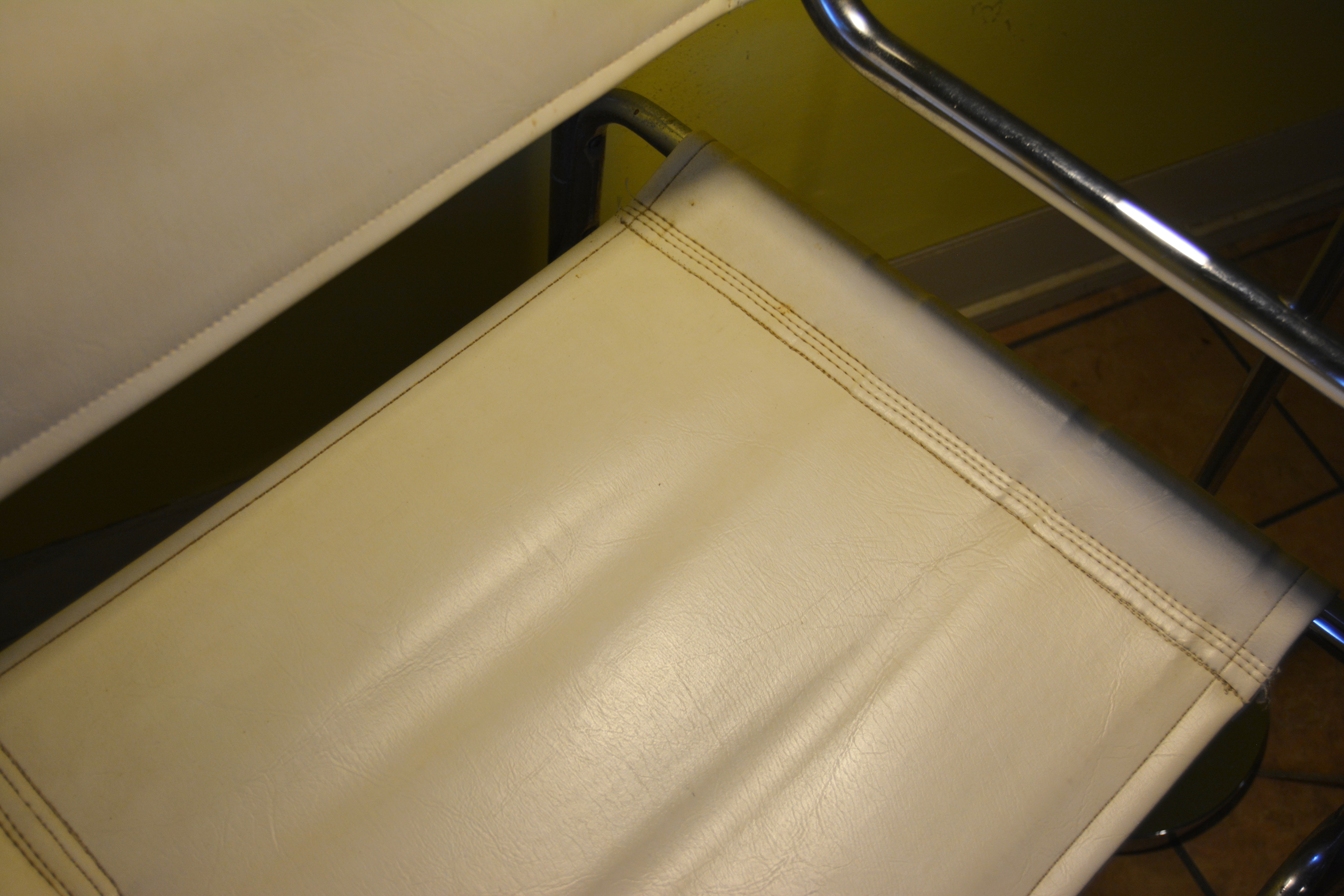 Bauhaus Bent Metal Armchair & Mid Century Modern Metal Floor Lamp, 20th Century