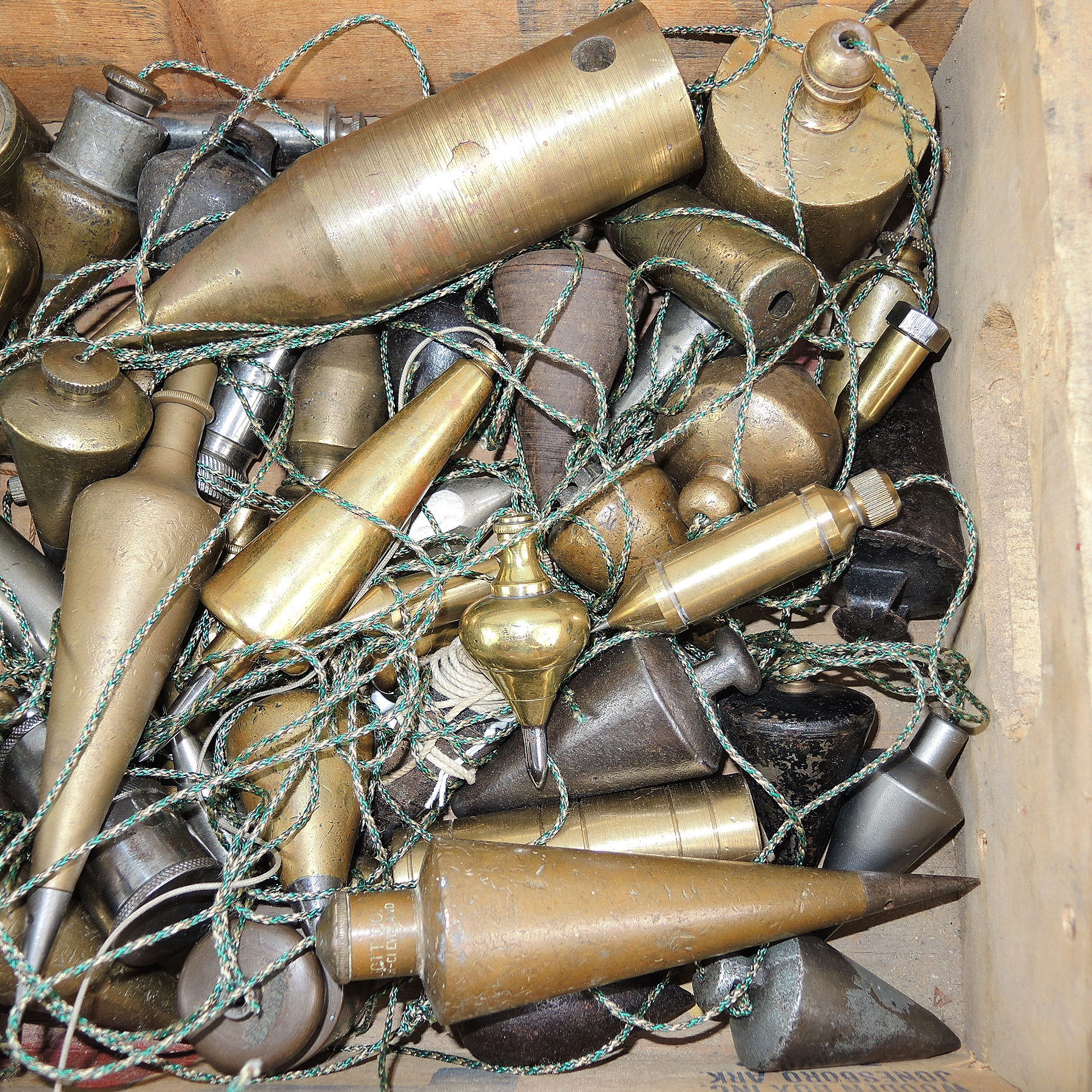 Vintage and Antique Plumb Bobs Including Starrett Co. and Lufkin Rule Co.